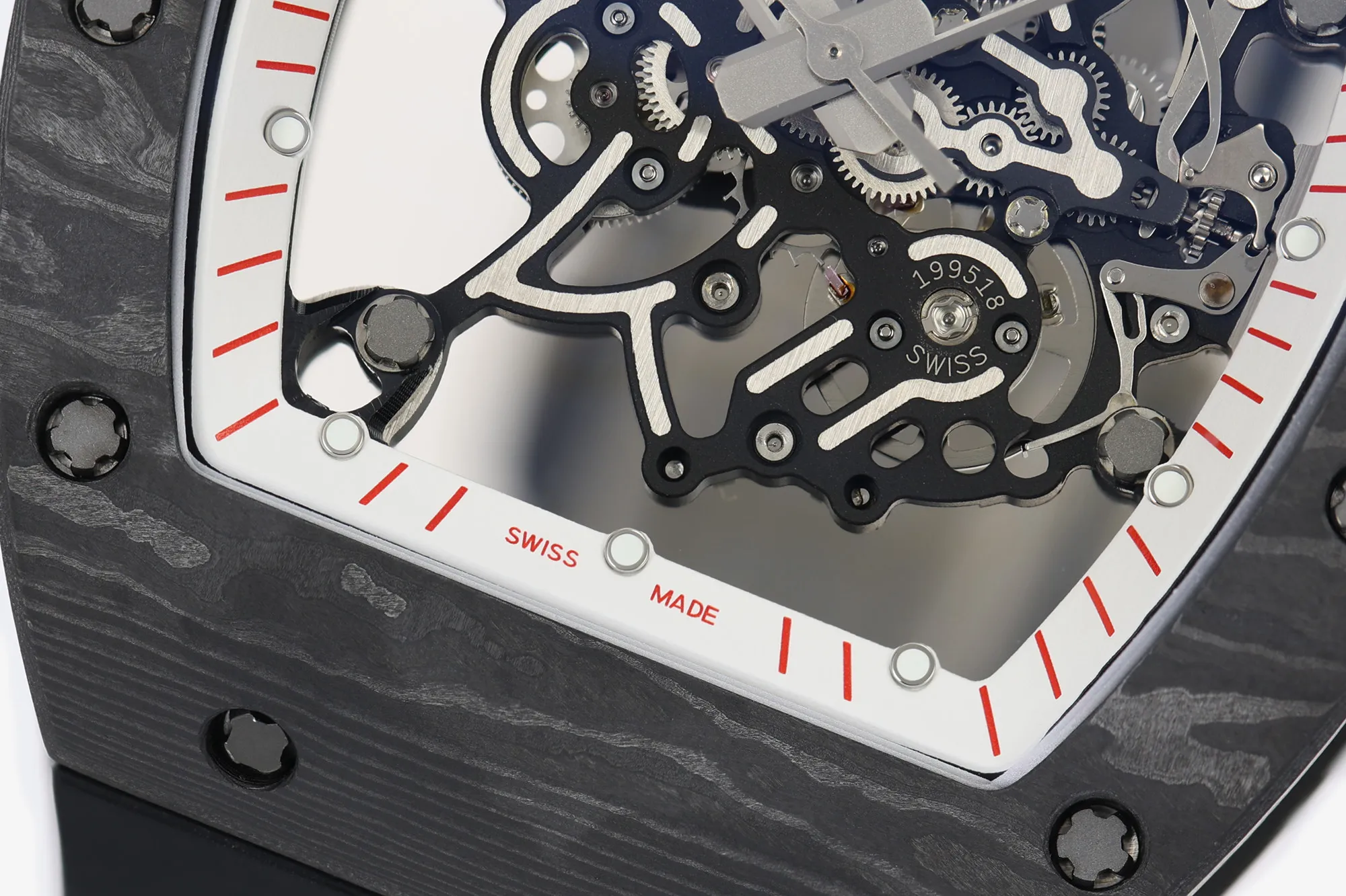 RICHARD MILLE RM055 NTPT ZF 1:1 Best Edition White Bezel Red Crown on Black Rubber Strap RMUL2 Super Clone V3 22 9161381d476bd5b AMO Watch