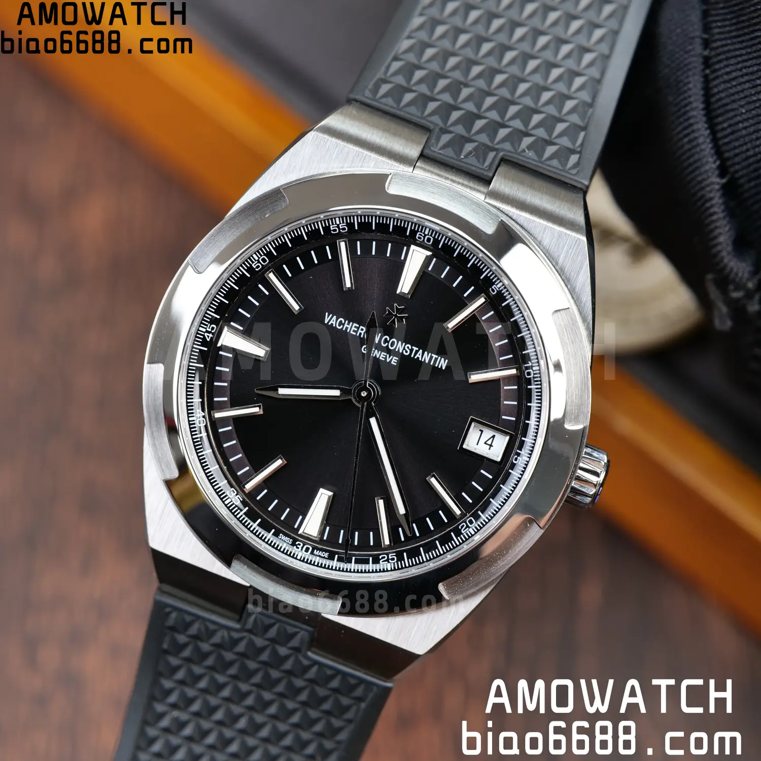 VC Overseas 4500V SS PPF1:1 Best Edition Black Dial on Black Rubber Strap A5100 96 944b151d9edf9c4 AMO Watch