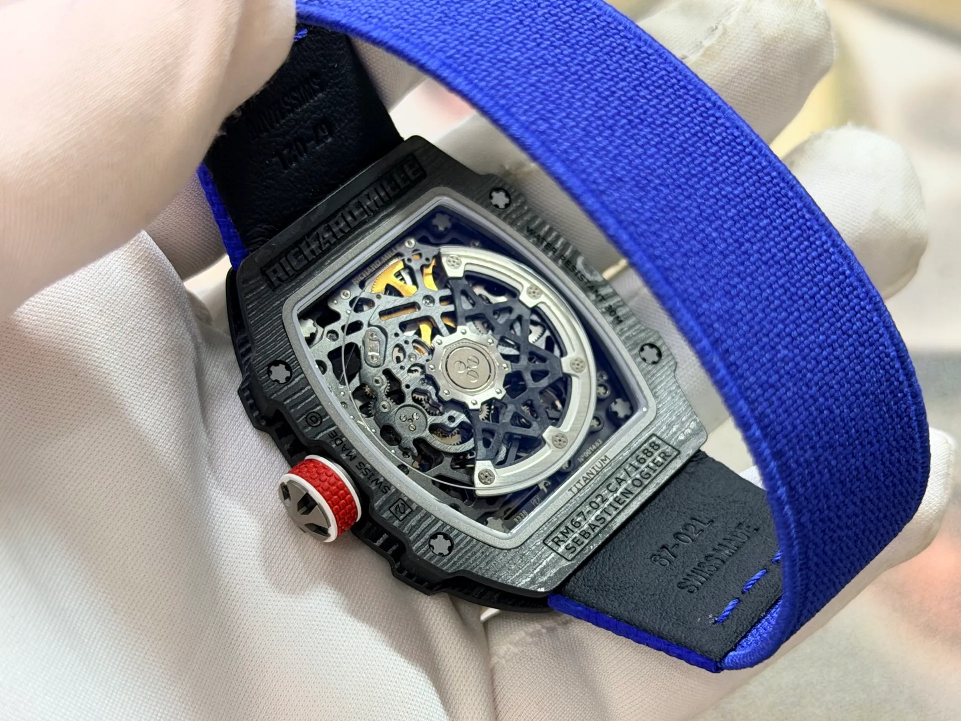 RICHARD MILLE RM67-02 Black NTPT RICH Factory 1:1 France Blue/Red/White Skeleton Dial CRMA7 Super Clone 55 952c16e7c55a883 阿默表行AmoWatch
