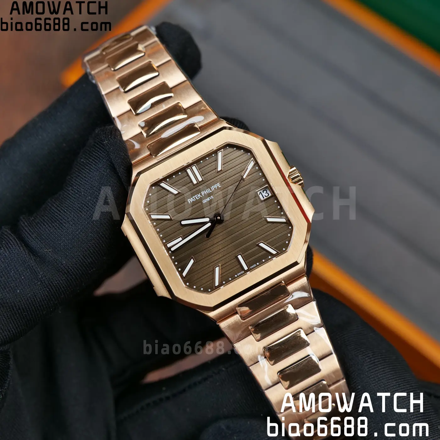 PP Cubitus 7128 RG BBF Best Edition Brown Dial on RG Bracelet DD330 Super Clone 62 95c24d1ee915df9 AMO Watch