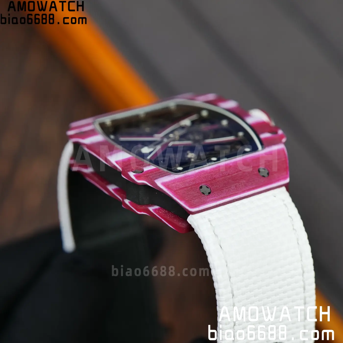 RICHARD MILLE RM67-02 Red NTPT Best Edition Qatar Dial on White Nylon strap CRMA7 Clone V10 104 997fb3ccc425c64 AMO Watch