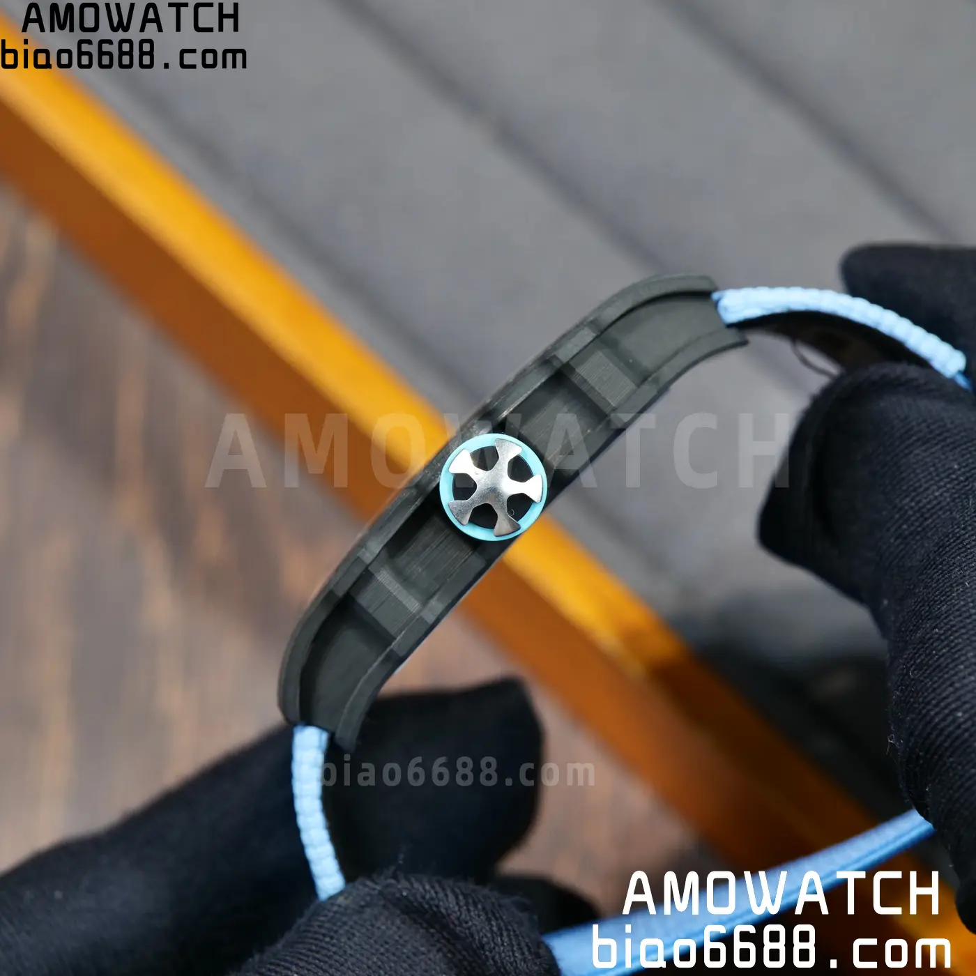 RICHARD MILLE RM67-02 Black NTPT UMI Best Edition Baby Blue Skeleton Dial on Black Nylon strap CRMA7 Clone V9 84 9a10f9382694c33 阿默表行AmoWatch