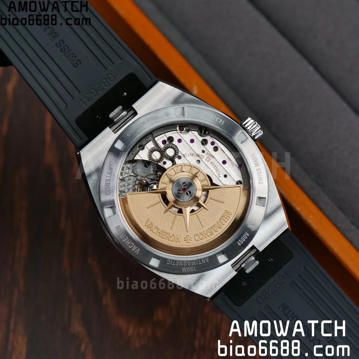 VC Overseas 4500V SS PPF 1:1 Best Edition Silver Dial on Black Rubber Strap A5100 87 9aa868ecd8f9c71 AMO Watch