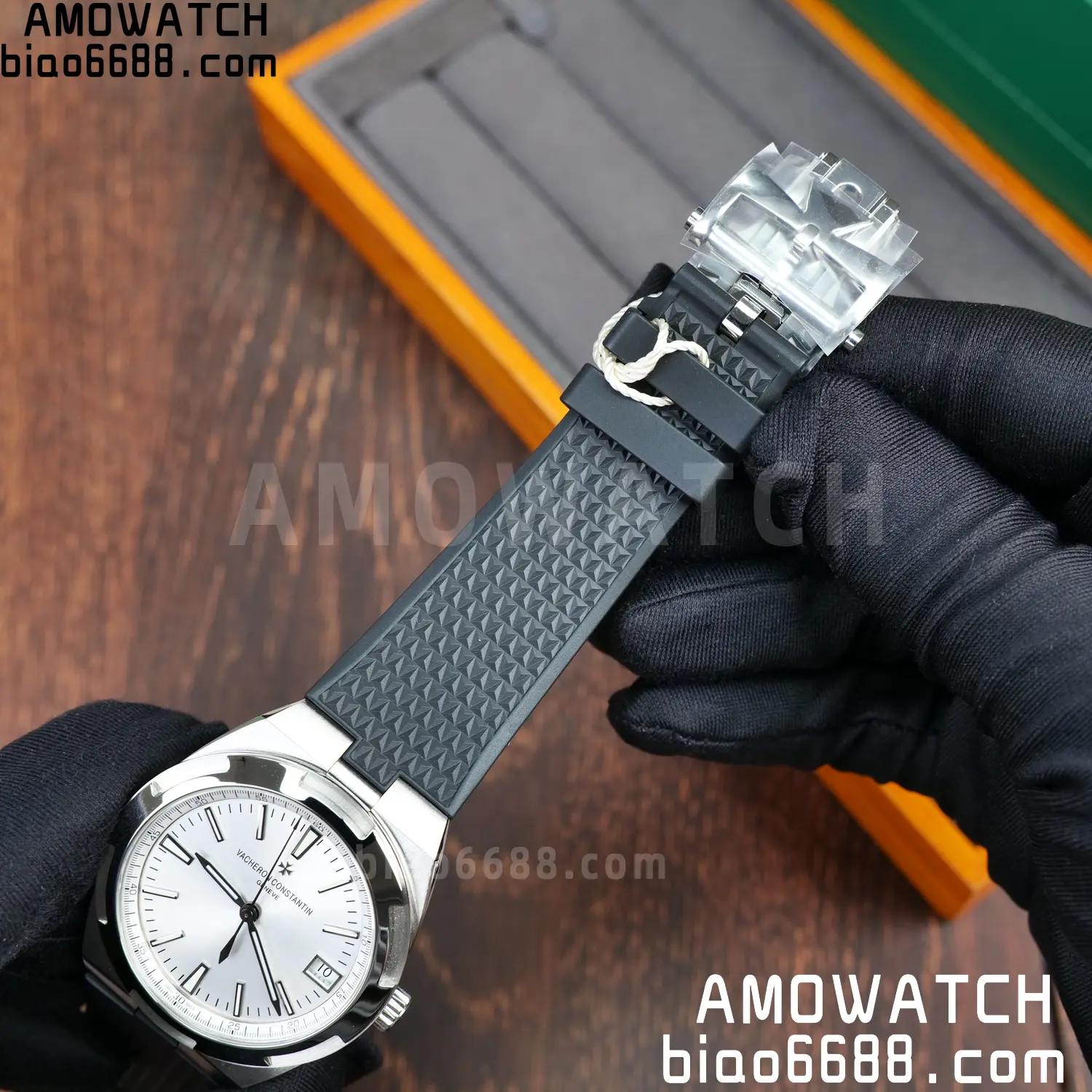 VC Overseas 4500V SS PPF 1:1 Best Edition Silver Dial on Black Rubber Strap A5100 68 9d49d2c58ab40f3 AMO Watch