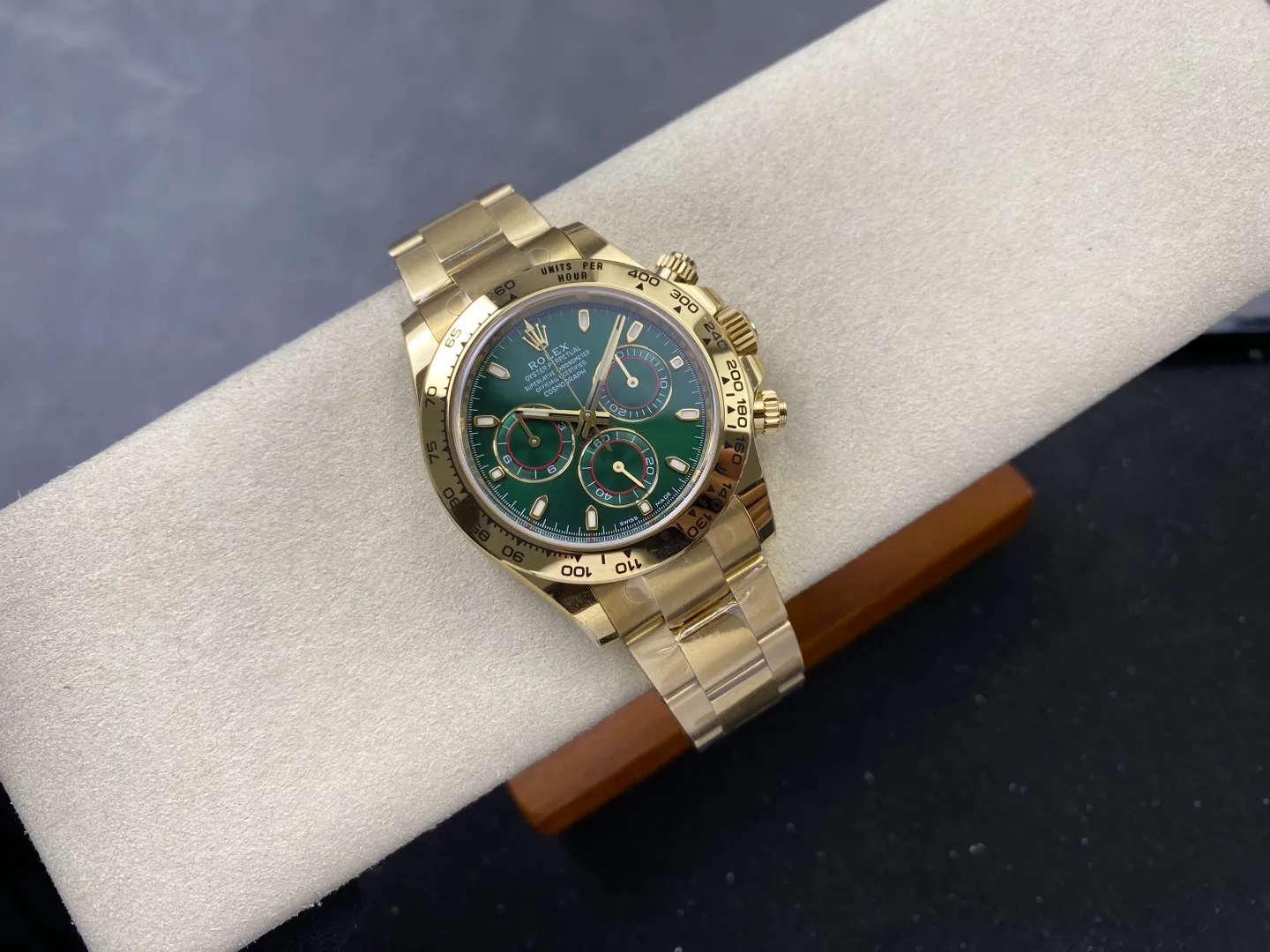 Rolex Daytona 116508 RGF 1:1 Best Edition Green Dial on YG Bracelet DD4130 V2 (Weighted) 183g 29 9d52acd78bc0a37 阿默表行AmoWatch