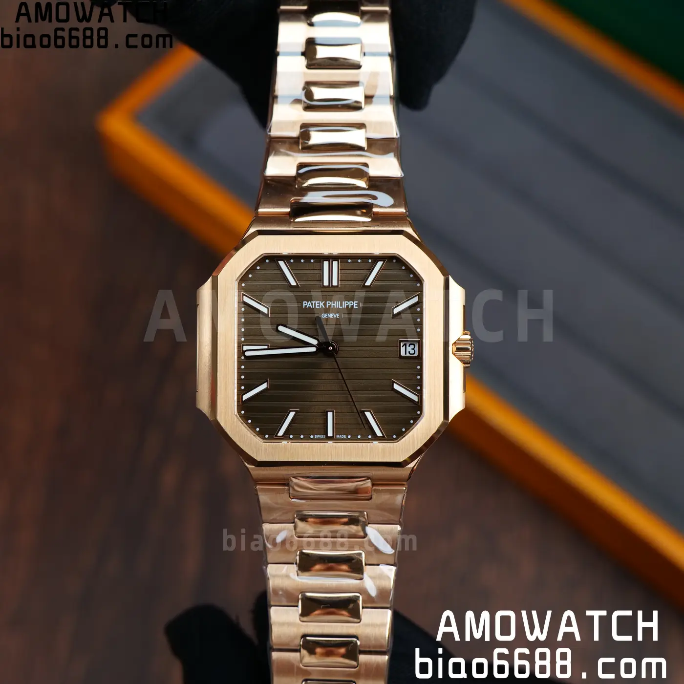 PP Cubitus 7128 RG BBF Best Edition Brown Dial on RG Bracelet DD330 Super Clone 66 9d6bd22d4b88d6d AMO Watch