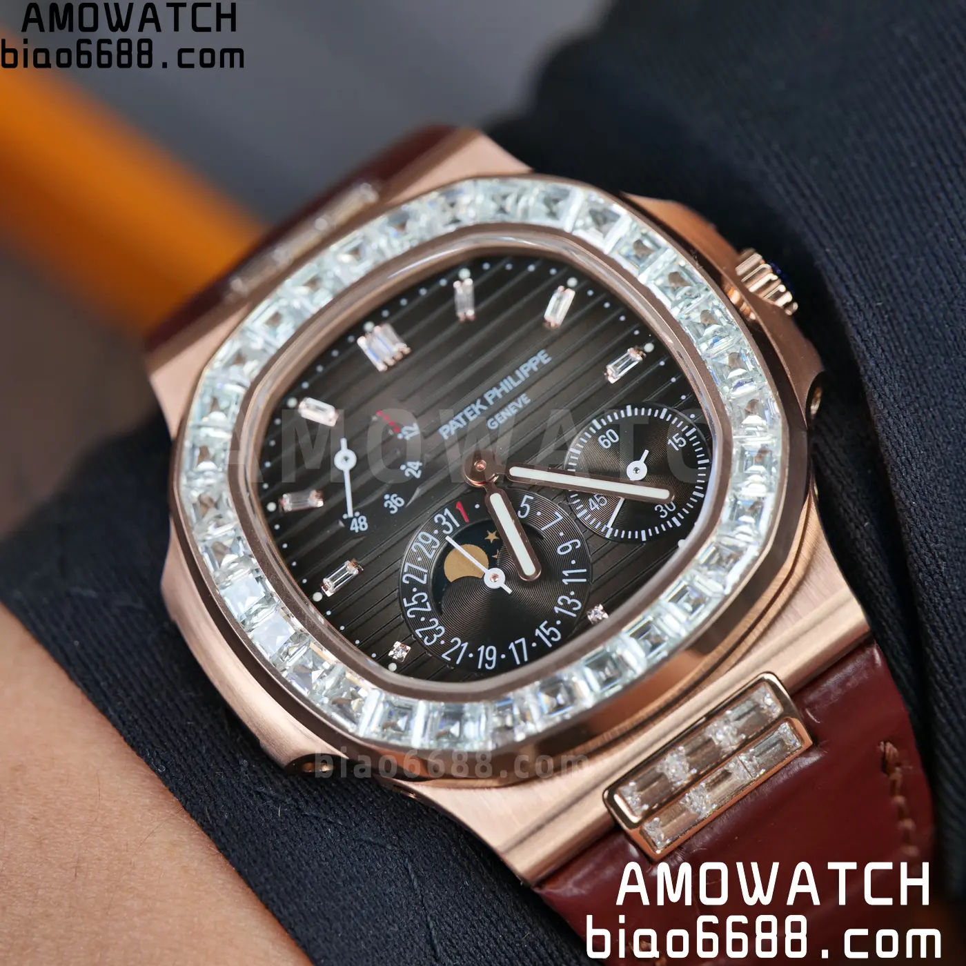 Patek Philippe Nautilus 5712R RG UMI 1:1 Best Edition Brown Dial on Mousson Bezel A240 Super Clone Weighted 99 a6ea97d97c91ff9 阿默表行AmoWatch
