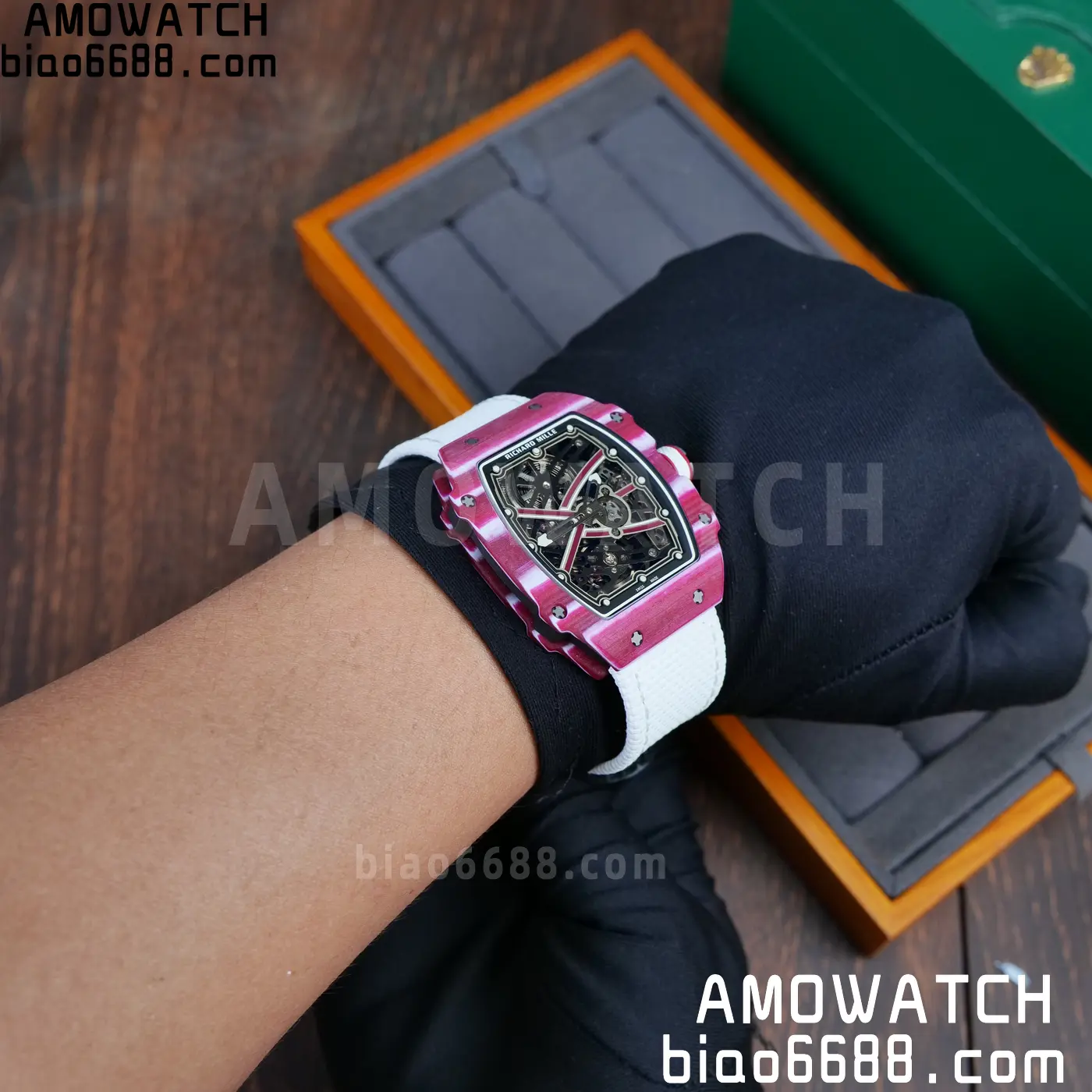 RICHARD MILLE RM67-02 Red NTPT Best Edition Qatar Dial on White Nylon strap CRMA7 Clone V10 135 a7d896f1232ae62 AMO Watch