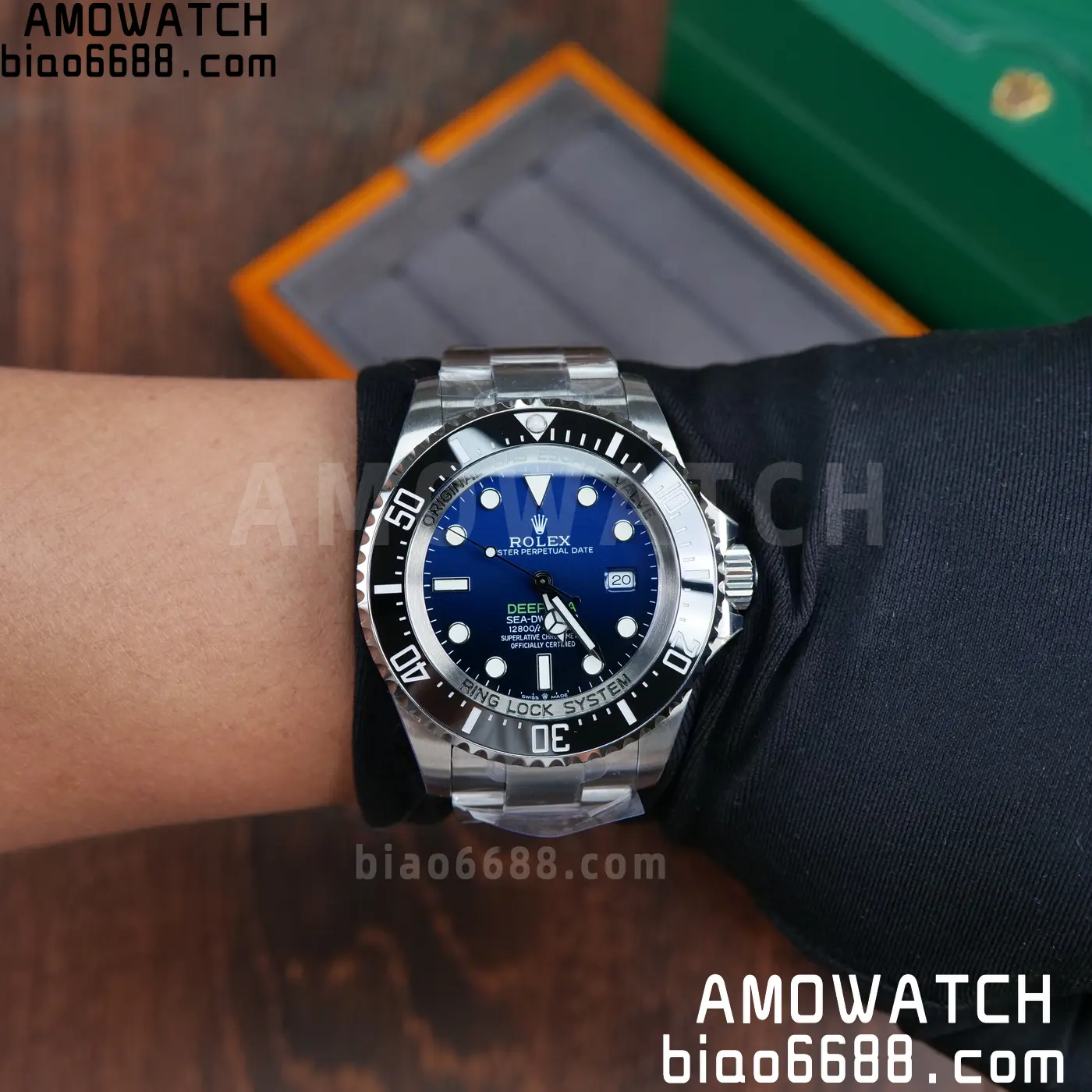 Rolex Sea Dweller D-Blue 126660 QF 1:1 Best Edition 904L SS Case and Bracelet JH3235 (Free Sprung) 103 a8f3663b9ed5d3a AMO Watch