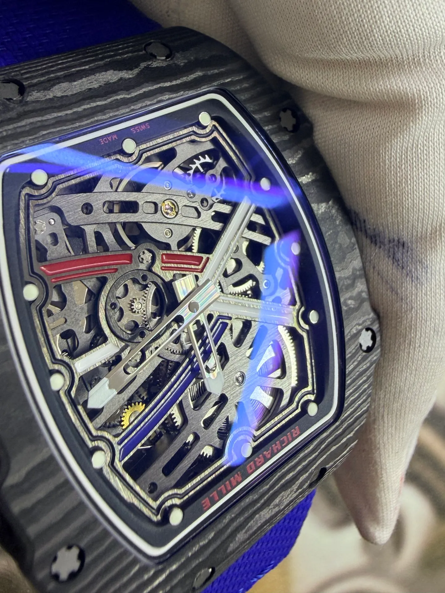 RICHARD MILLE RM67-02 Black NTPT RICH Factory 1:1 France Blue/Red/White Skeleton Dial CRMA7 Super Clone 62 aa6ddc9734abfac 阿默表行AmoWatch