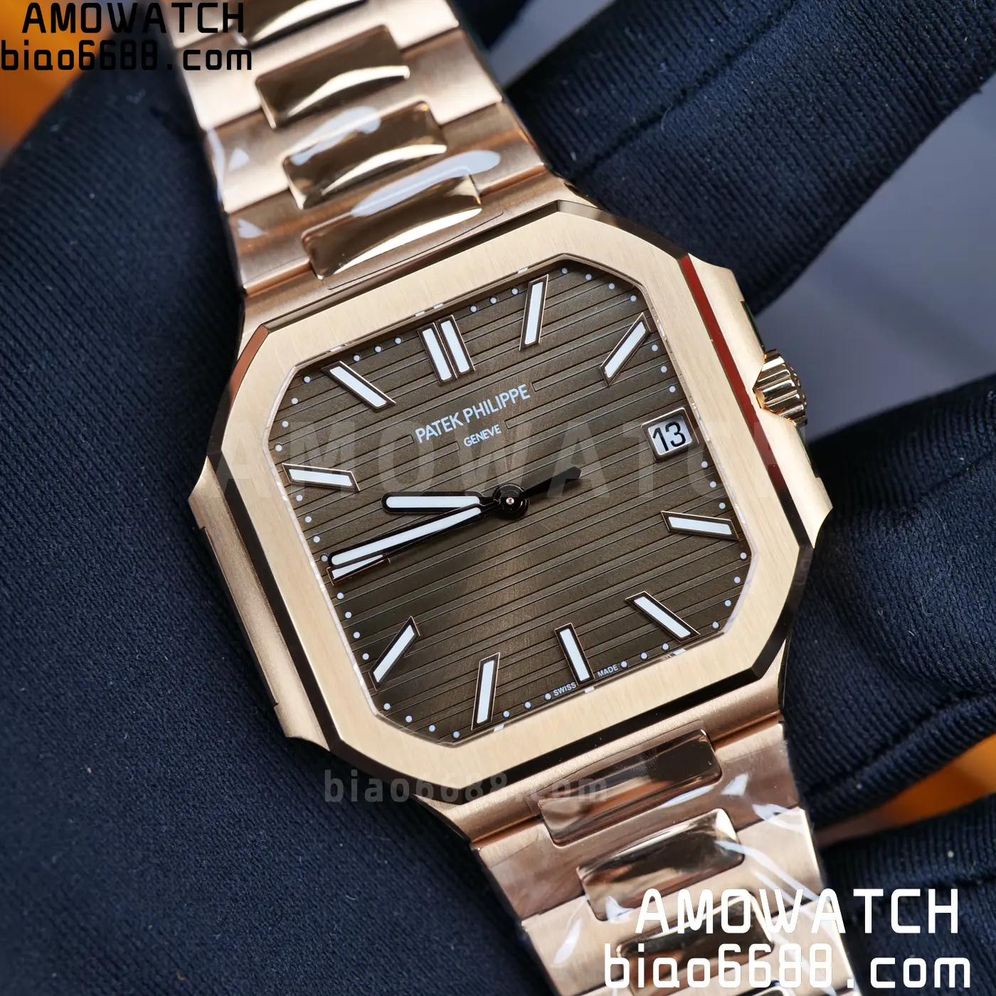 PP Cubitus 7128 RG BBF Best Edition Brown Dial on RG Bracelet DD330 Super Clone 79 abab87865009f6b AMO Watch