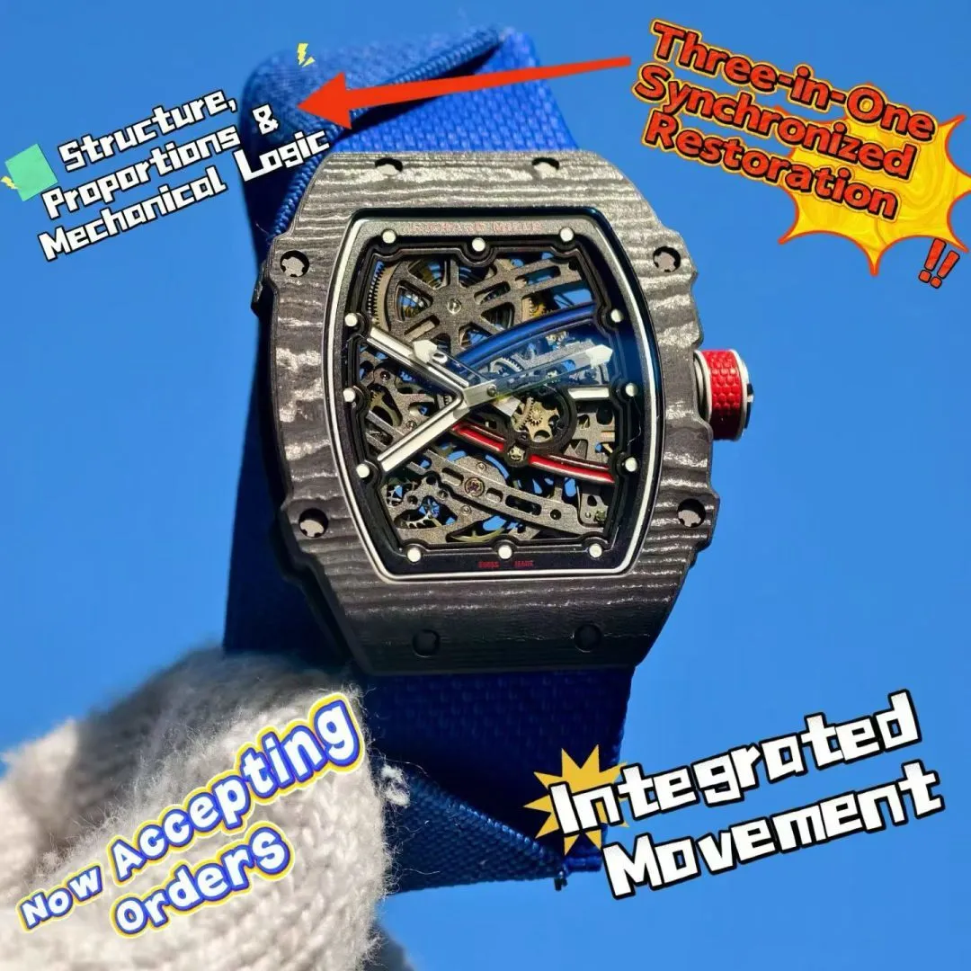 RICHARD MILLE RM67-02 Black NTPT RICH Factory 1:1 France Blue/Red/White Skeleton Dial CRMA7 Super Clone 68 acbc46e27fac95d 阿默表行AmoWatch