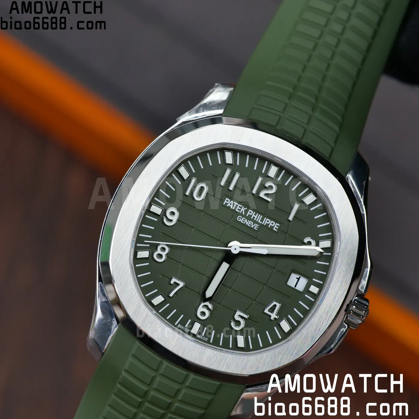 PP Aquanaut 5168G 42mm SS OMEF 1:1 Best Edition Green Dial on Green Rubber Strap DPB330 Weighted 135g 102 b216c3880fc839a AMO Watch