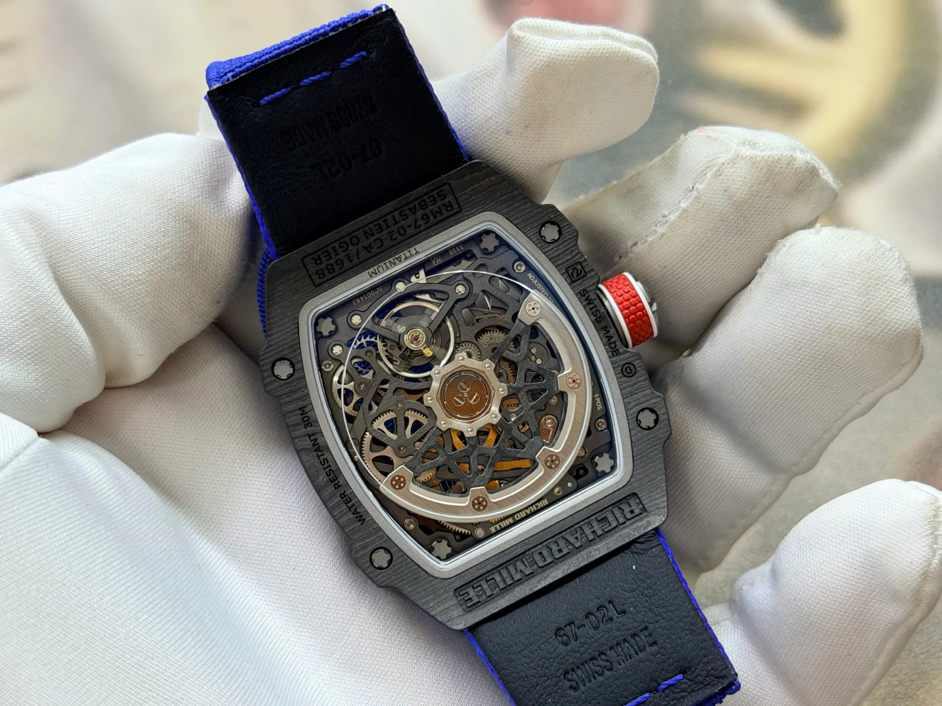 RICHARD MILLE RM67-02 Black NTPT RICH Factory 1:1 France Blue/Red/White Skeleton Dial CRMA7 Super Clone 56 b23bb345276a6a9 阿默表行AmoWatch