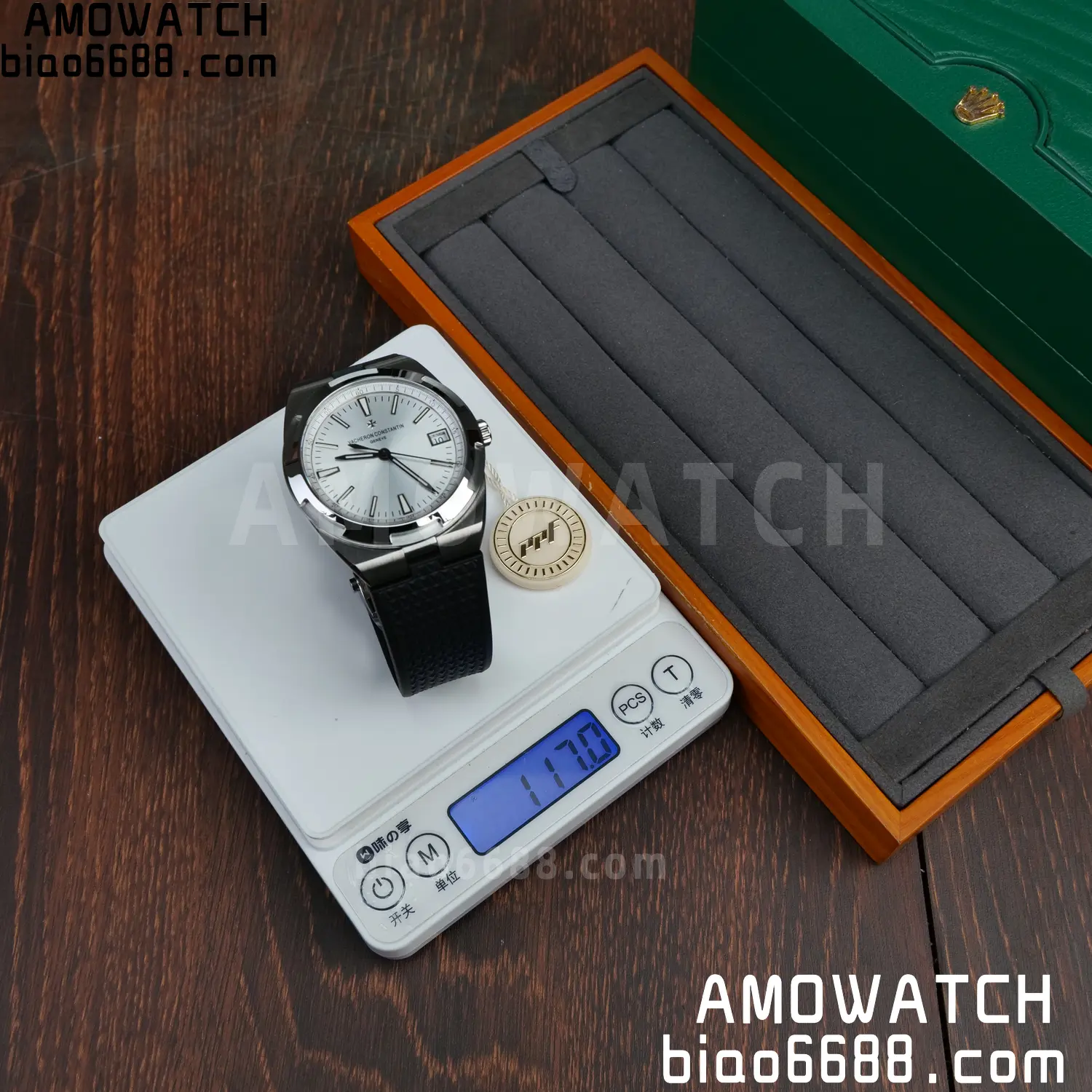 VC Overseas 4500V SS PPF 1:1 Best Edition Silver Dial on Black Rubber Strap A5100 63 b30536aa33e2f4c AMO Watch