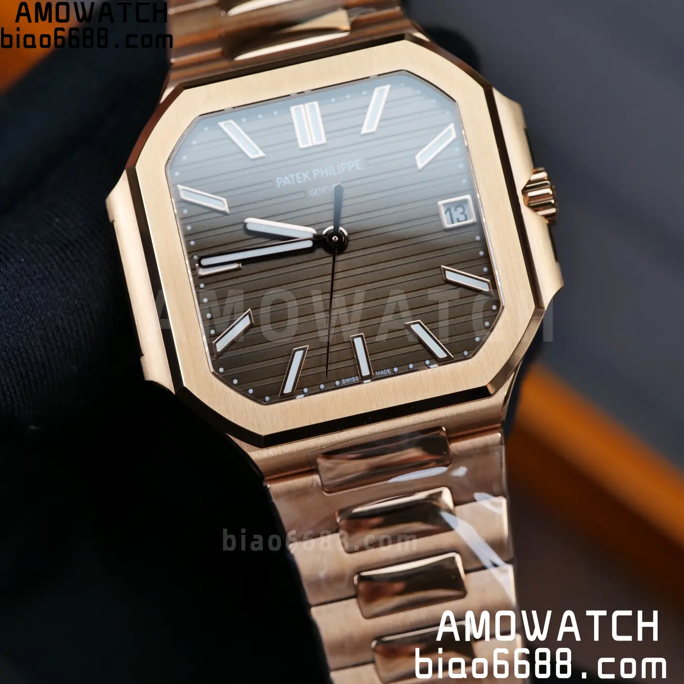 PP Cubitus 7128 RG BBF Best Edition Brown Dial on RG Bracelet DD330 Super Clone 76 b4e8c8d8504306e AMO Watch