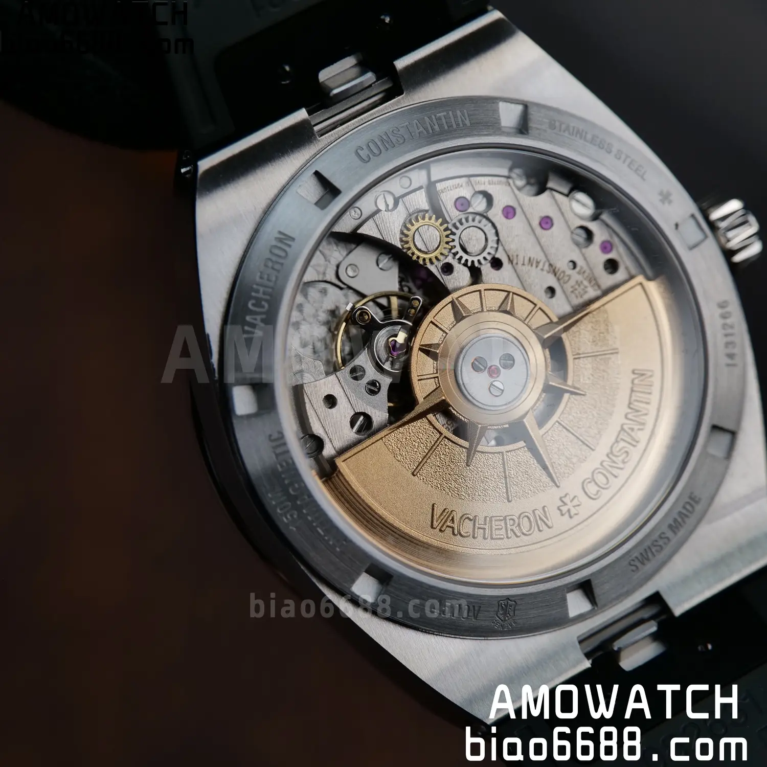 VC Overseas 4500V SS PPF1:1 Best Edition Black Dial on Black Rubber Strap A5100 100 b5033c6636441ae AMO Watch