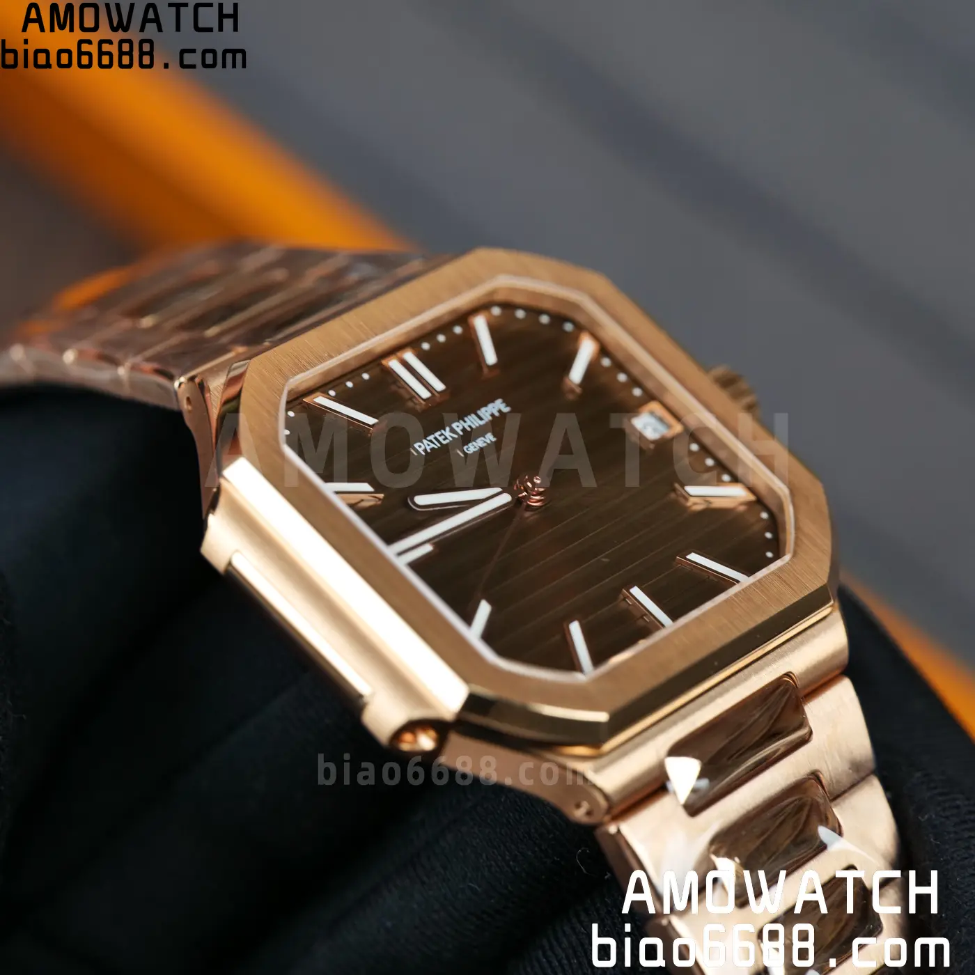 PP Cubitus 7128 RG BBF Best Edition Brown Dial on RG Bracelet DD330 Super Clone 78 b70712ebc395e42 AMO Watch
