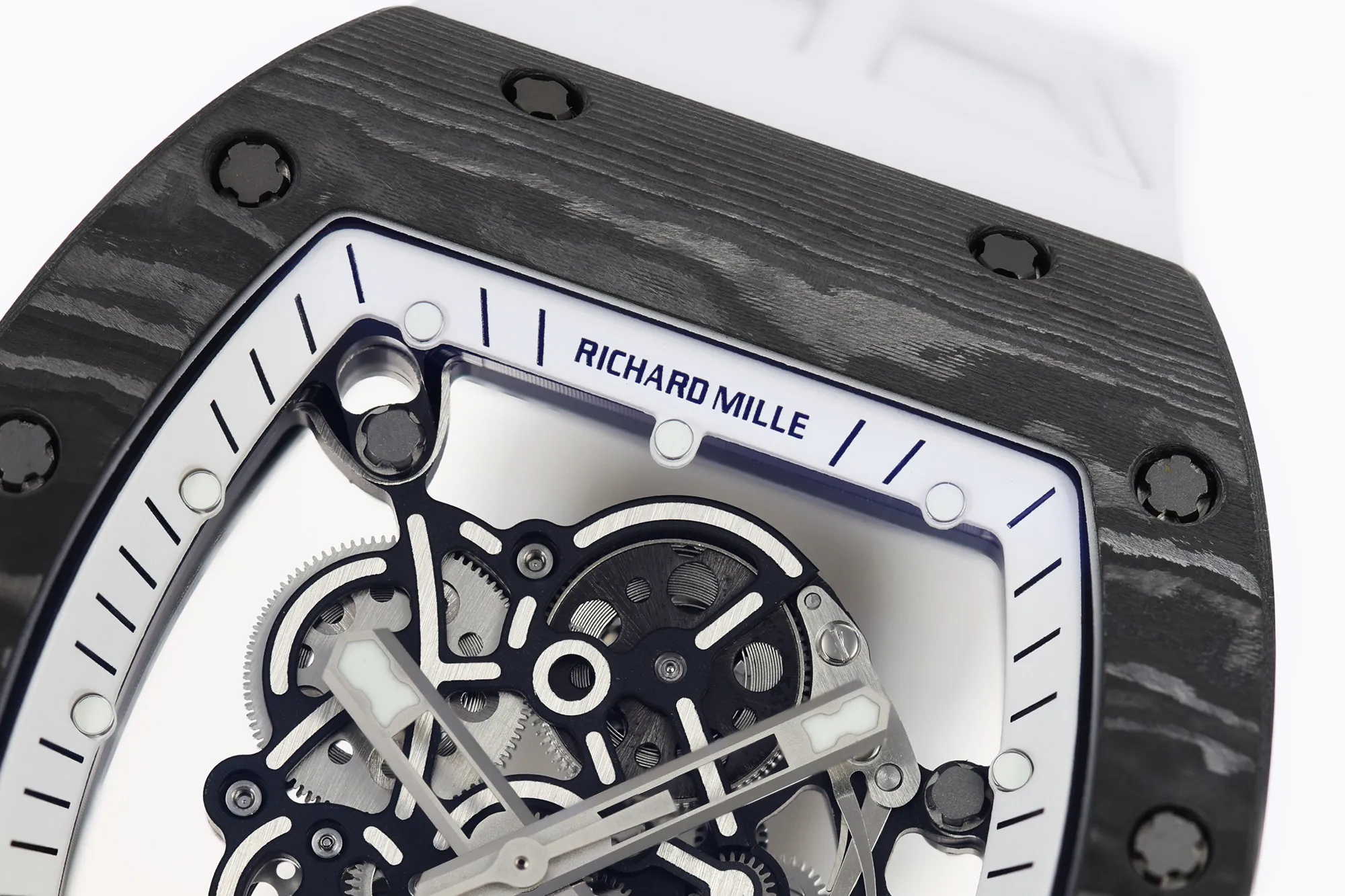RICHARD MILLE RM055 NTPT/Ti ZF 1:1 Best Edition White Bezel White Crown on Rubber Strap RMUL2 Super Clone V3 21 b756f6ce356016e AMO Watch