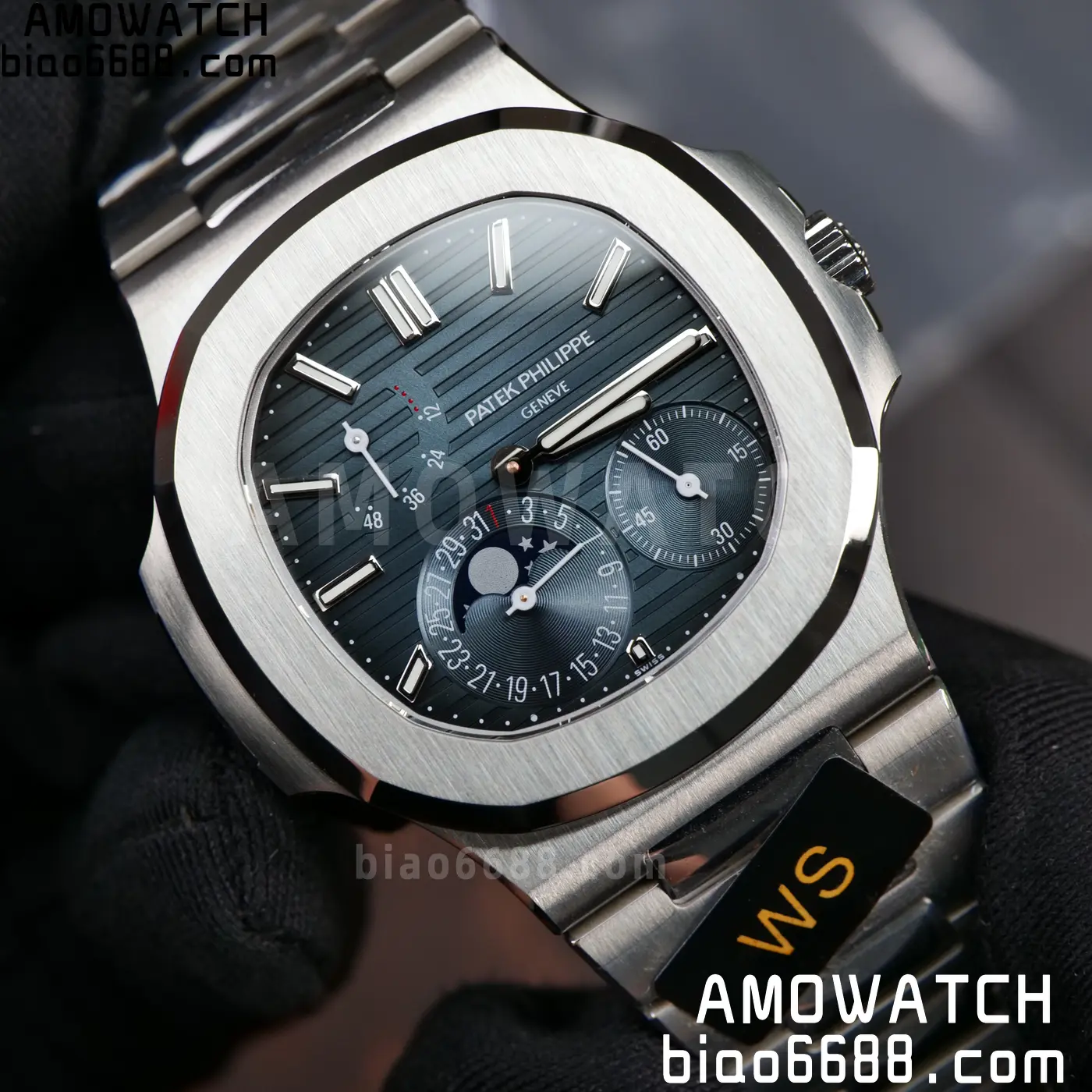 Patek Philippe Nautilus 5712 SS WSF VVS Moon Phase Module 79 b77d4ac96771a87 AMO Watch
