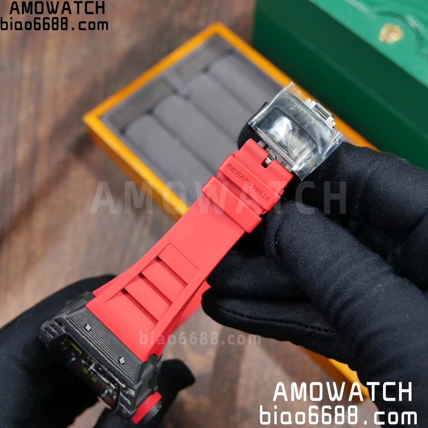 RICHARD MILLE RM35-02 NTPT Mille Studio 1:1 Best Edition on Red Rubber Strap RMUL1 Super Clone (Custom Case Set) 94 bf479a8815b0c7e AMO Watch