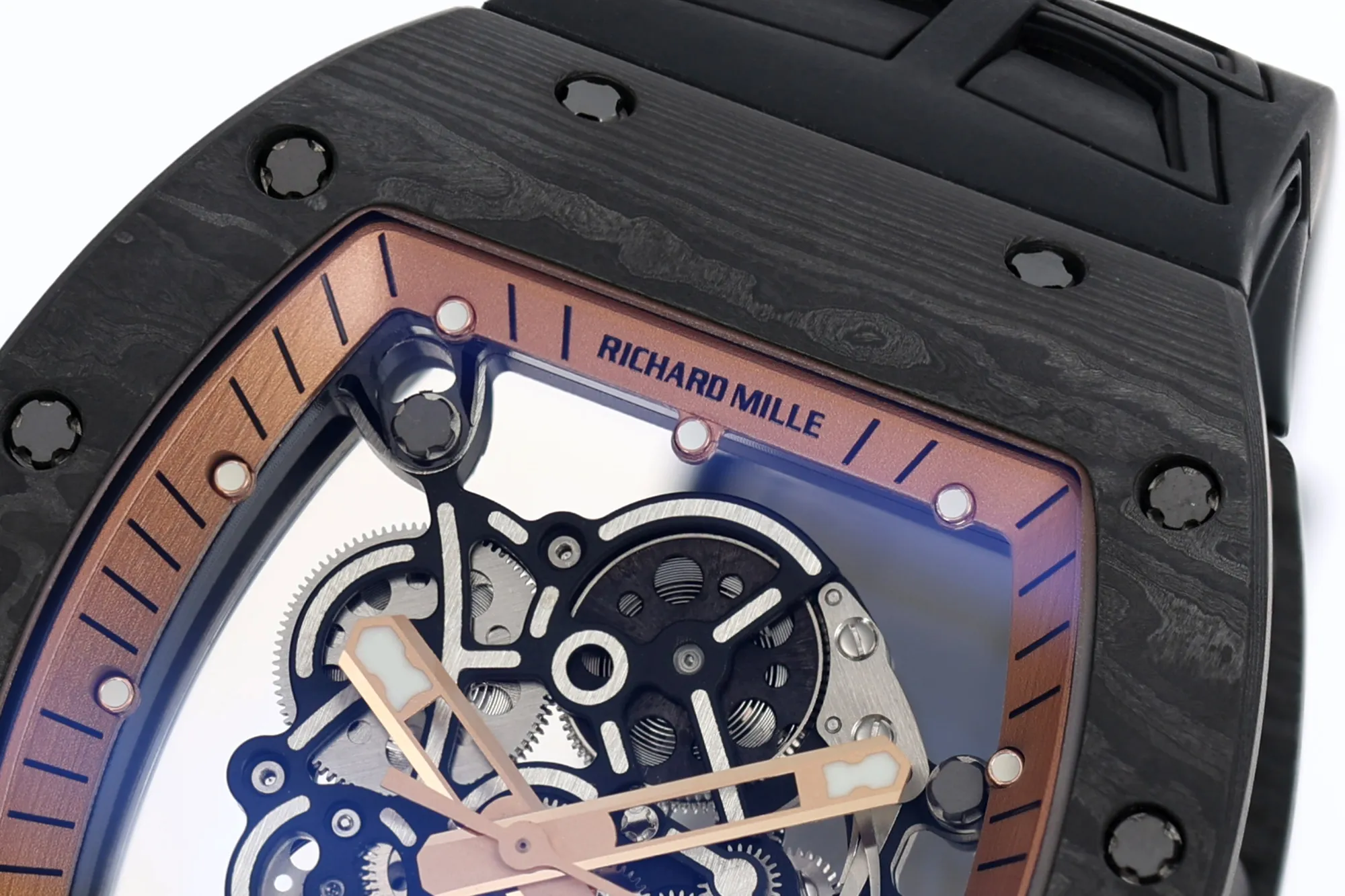 RICHARD MILLE RM055 NTPT ZF 1:1 Best Edition Gold Bezel Black Crown on Rubber Strap RMUL2 Super Clone 21 c0daea96a3a4a0c AMO Watch