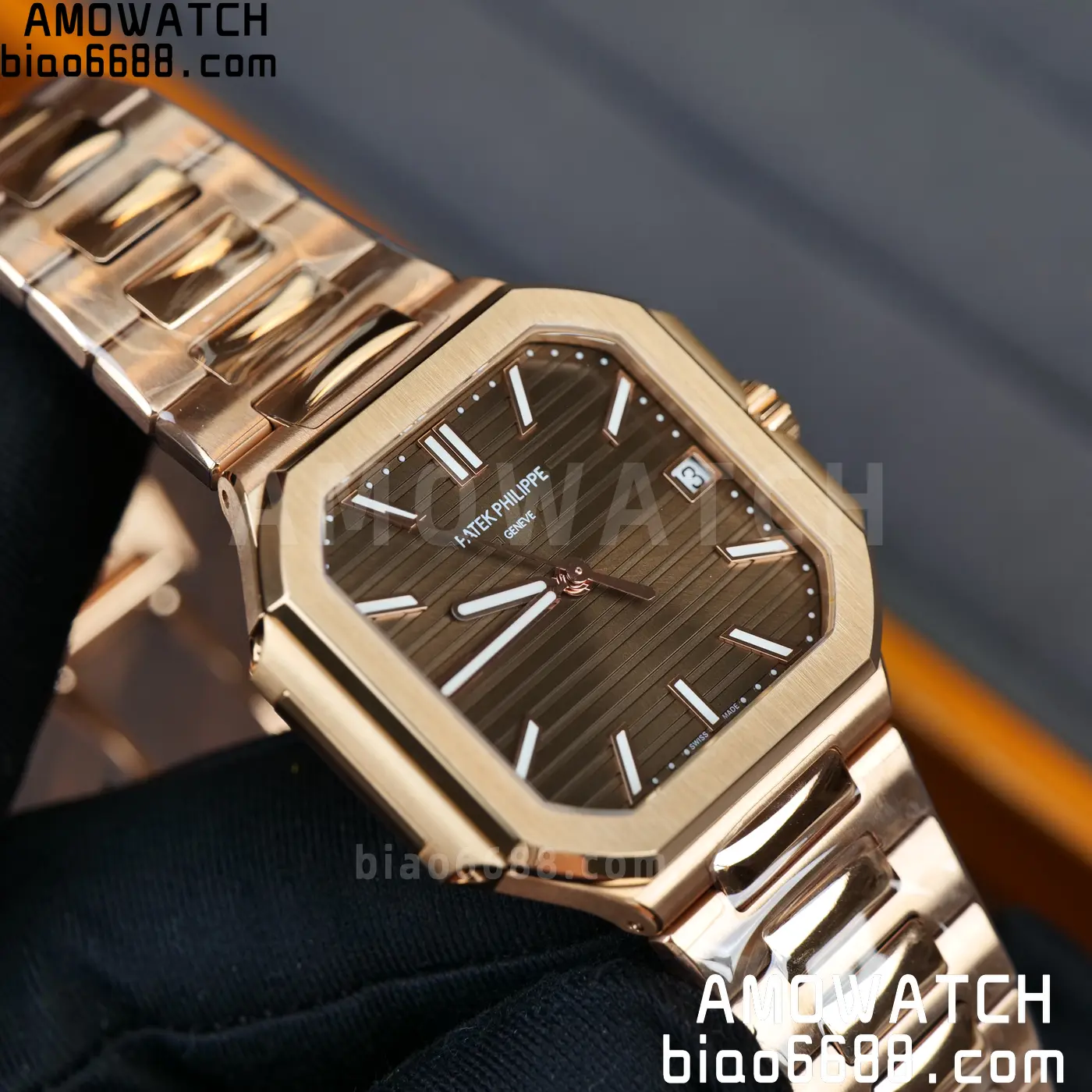 PP Cubitus 7128 RG BBF Best Edition Brown Dial on RG Bracelet DD330 Super Clone 72 c1ad20240b9e856 AMO Watch
