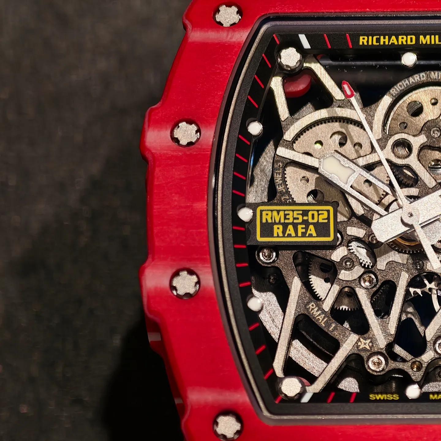 RICHARD MILLE RM35-02 Red NTPT Mille Studio 1:1 Best Edition on Red Rubber Strap RMUL1 Super Clone (Custom Case Set) 48 c5ba30244b7a9af AMO Watch