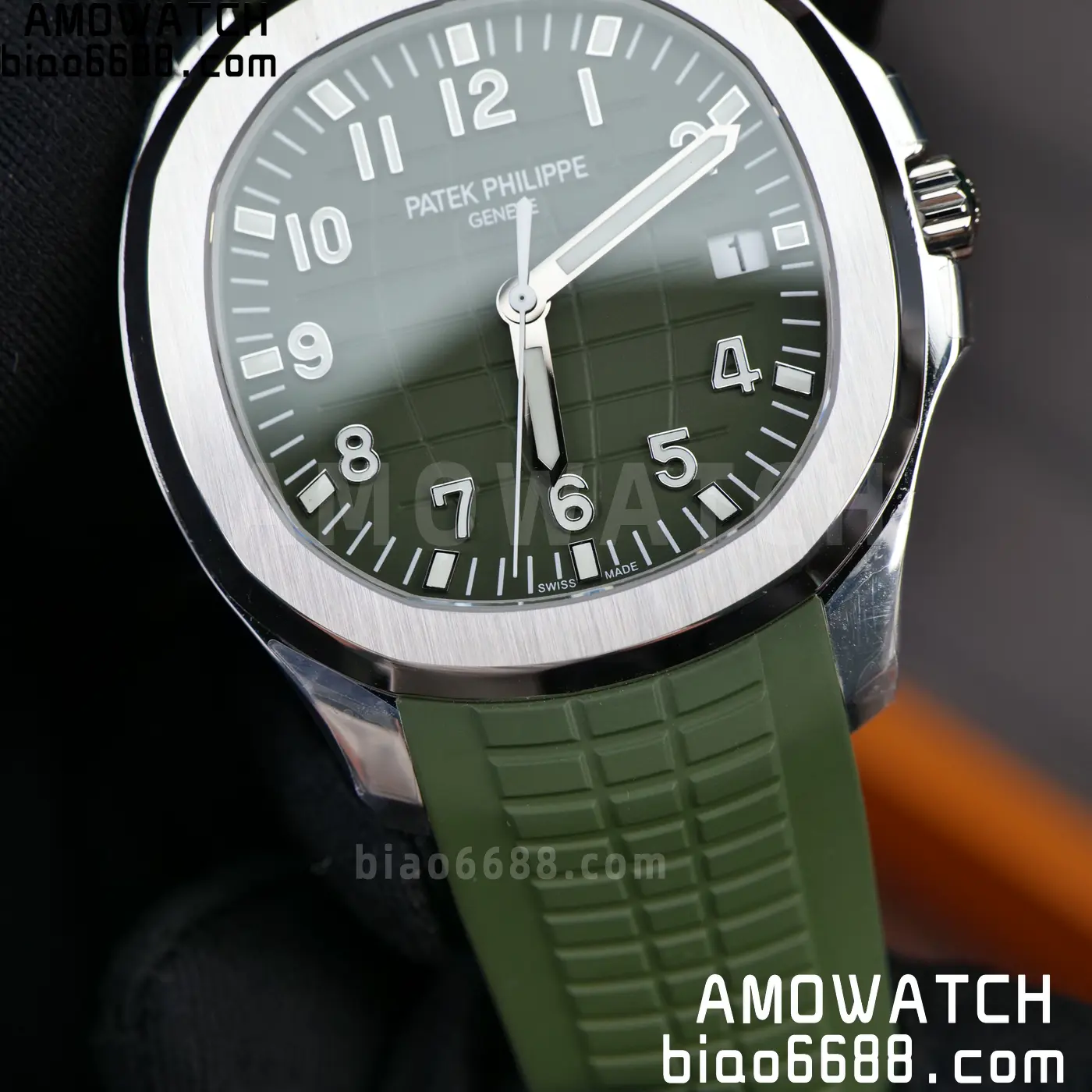 PP Aquanaut 5168G 42mm SS OMEF 1:1 Best Edition Green Dial on Green Rubber Strap DPB330 Weighted 135g 99 c62d565fc7dfc0c AMO Watch