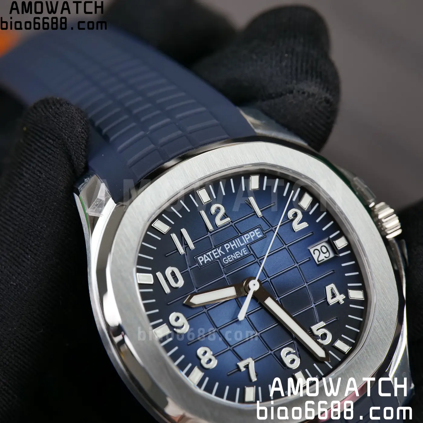 PP Aquanaut 5168G 42mm SS OMEF 1:1 Best Edition Blue Dial on Blue Rubber Strap DPB330 Weighted 135g 106 c64c1e00b08c096 AMO Watch