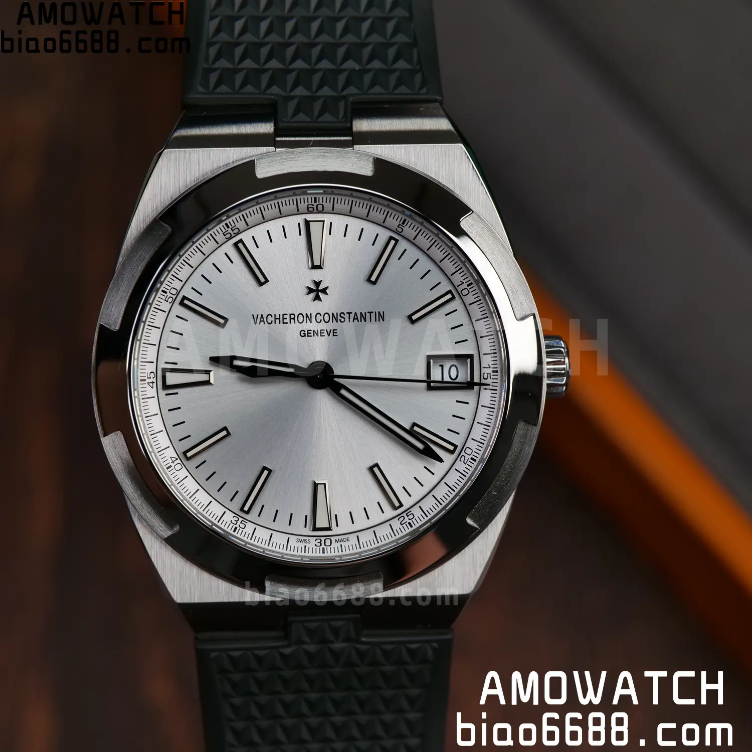VC Overseas 4500V SS PPF 1:1 Best Edition Silver Dial on Black Rubber Strap A5100 71 c6d7300c2928b43 AMO Watch