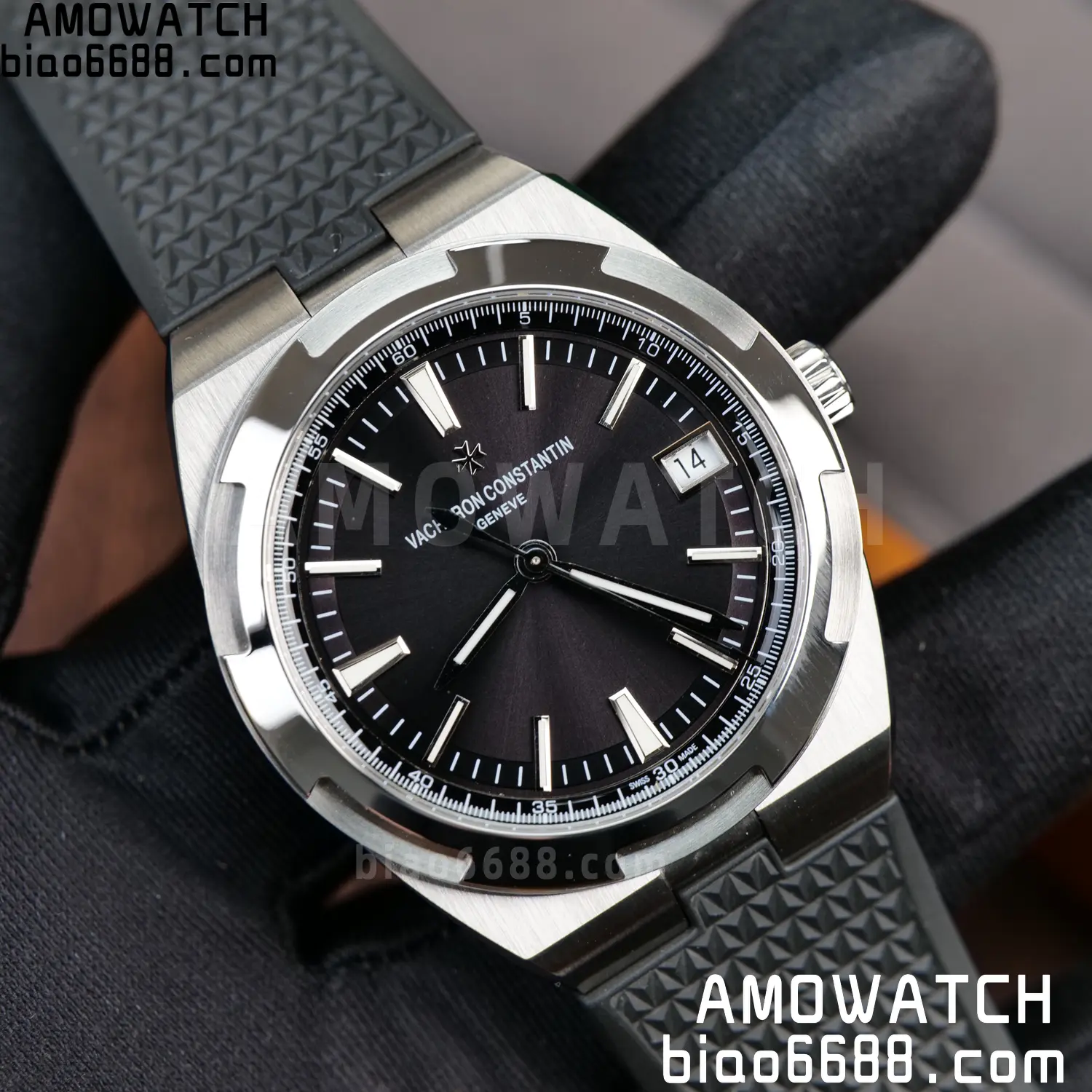 VC Overseas 4500V SS PPF1:1 Best Edition Black Dial on Black Rubber Strap A5100 95 c6f7d09b82c255d AMO Watch