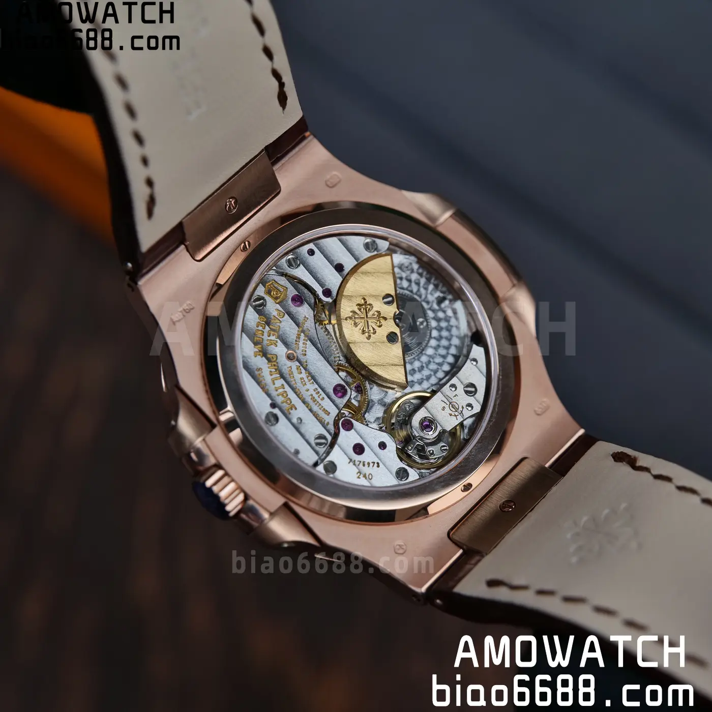 Patek Philippe Nautilus 5712R RG UMI 1:1 Best Edition Brown Dial on Mousson Bezel A240 Super Clone Weighted 92 c735e5c4599176e 阿默表行AmoWatch