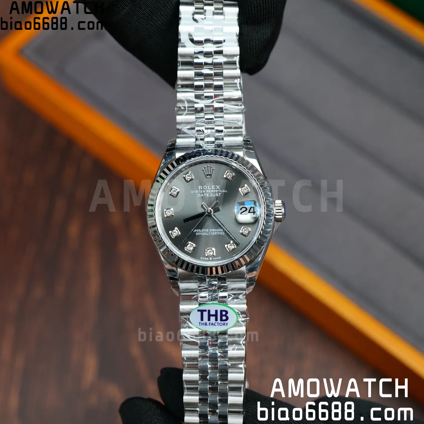 Rolex DateJust 31 278274 THBF 1:1 Best Edition 904L Steel Fluted Gray Dial on SS Jubilee Bracelet HZ Cal.2236 82 c7bdce1e48956a3 阿默表行AmoWatch