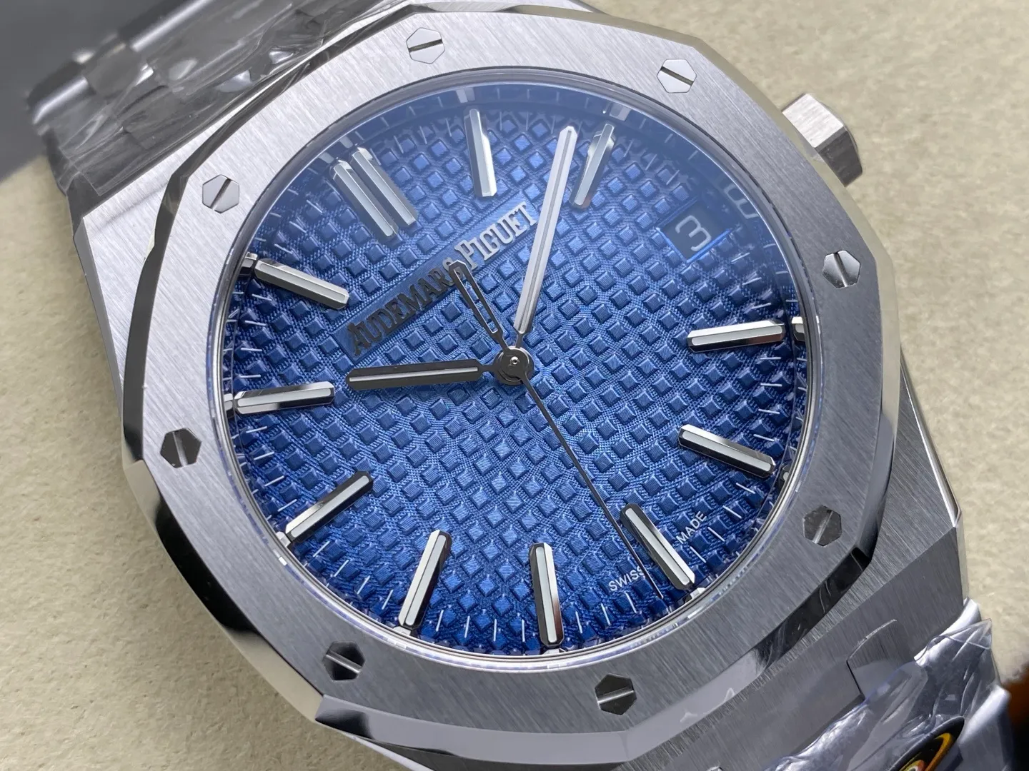AP Royal Oak 41mm 15510 SS DDF 1:1 Best Edition Ice Blue Dial on SS Bracelet DD4302 Super Clone (Weighted) 176g 31 c9c47cd33602225 AMO Watch