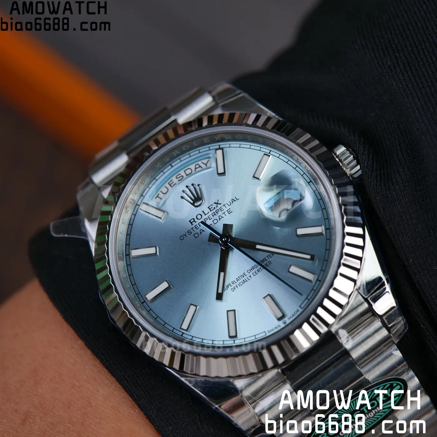 Rolex Day Date 40 SS 228236 RCF 1:1 Best Edition Ice Blue Dial on President Bracelet VR3255 (211g) 94 cb45d74f852dcb8 阿默表行AmoWatch