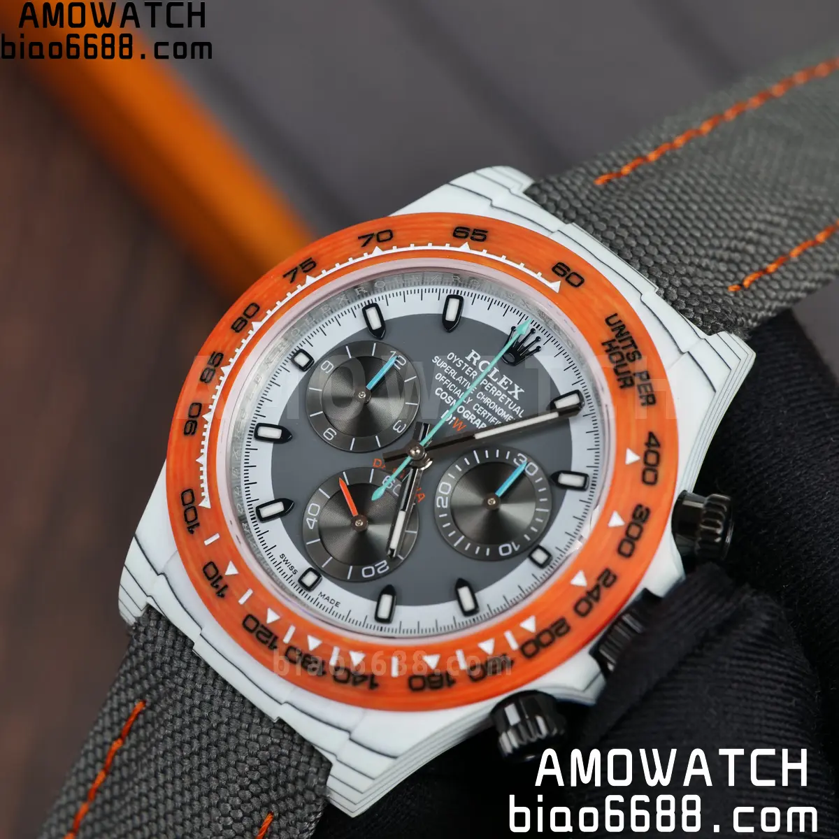 Rolex Daytona DIW White Carbon Ocellaris N6F1:1 Best Edition White/Gray Dial on Black Nylon Strap SA4130 73 cbddda83897bd52 AMO Watch