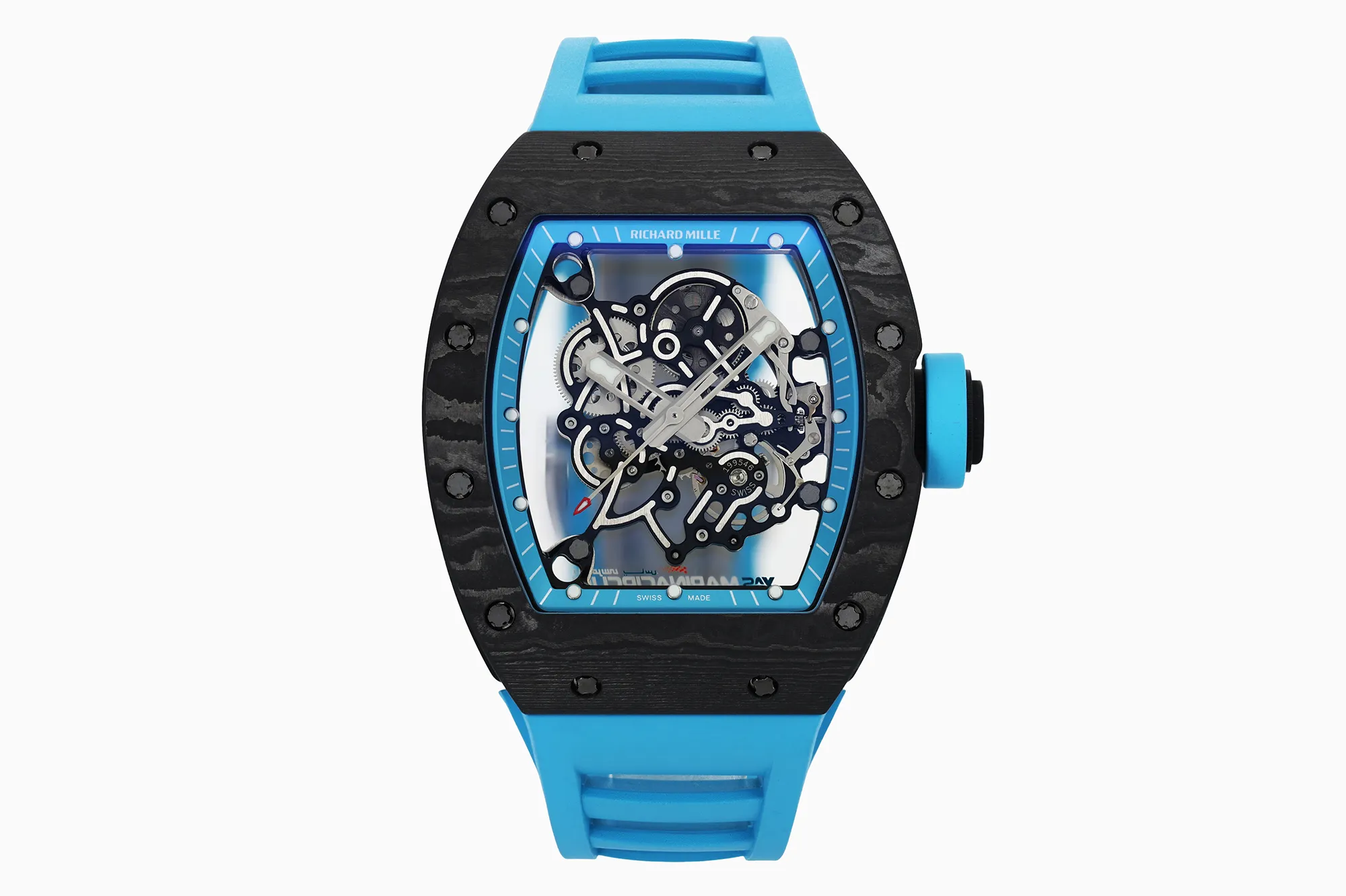 RICHARD MILLE RM055 NTPT ZF 1:1 Best Edition Blue Bezel Blue Crown on Rubber Strap RMUL2 Super Clone V3 19 d081bcbd416dde2 AMO Watch