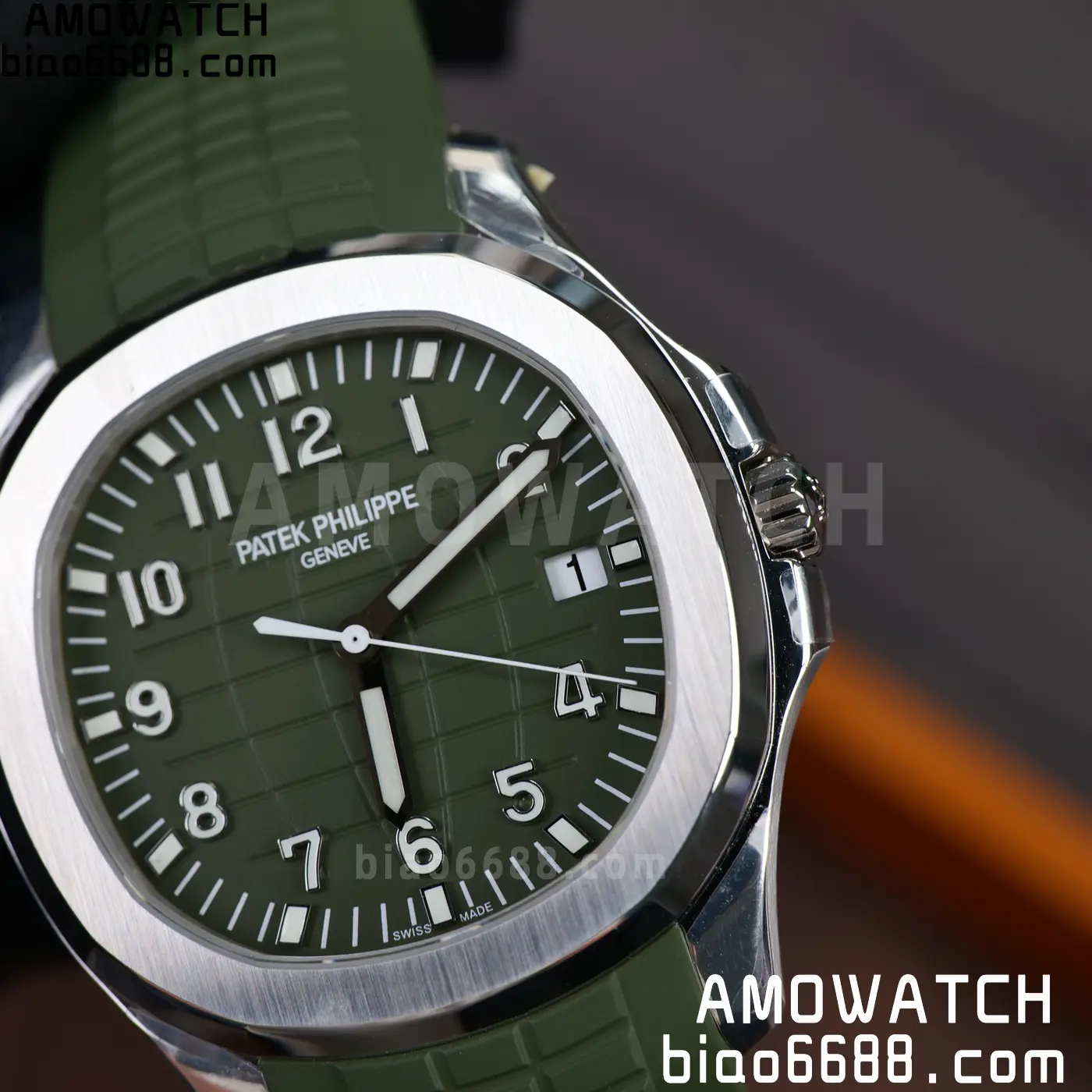 PP Aquanaut 5168G 42mm SS OMEF 1:1 Best Edition Green Dial on Green Rubber Strap DPB330 Weighted 135g 97 d1e7c27f794449b AMO Watch