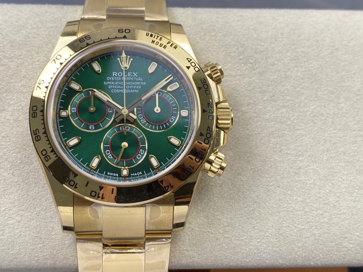 Rolex Daytona 116508 RGF 1:1 Best Edition Green Dial on YG Bracelet DD4130 V2 (Weighted) 183g 26 d6cf433372e57b7 阿默表行AmoWatch