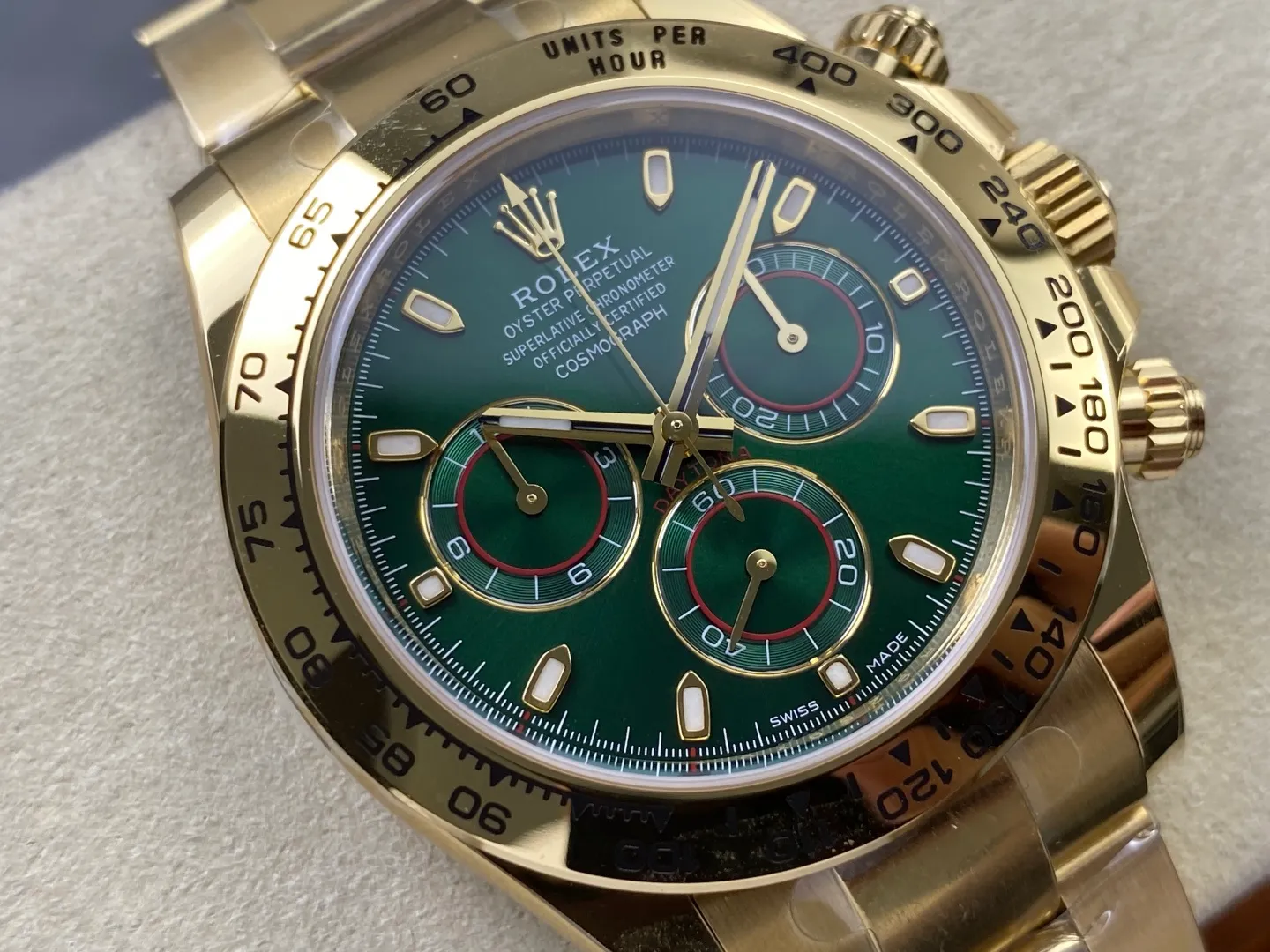 Rolex Daytona 116508 RGF 1:1 Best Edition Green Dial on YG Bracelet DD4130 V2 (Weighted) 183g 27 dae2cb01a056711 阿默表行AmoWatch