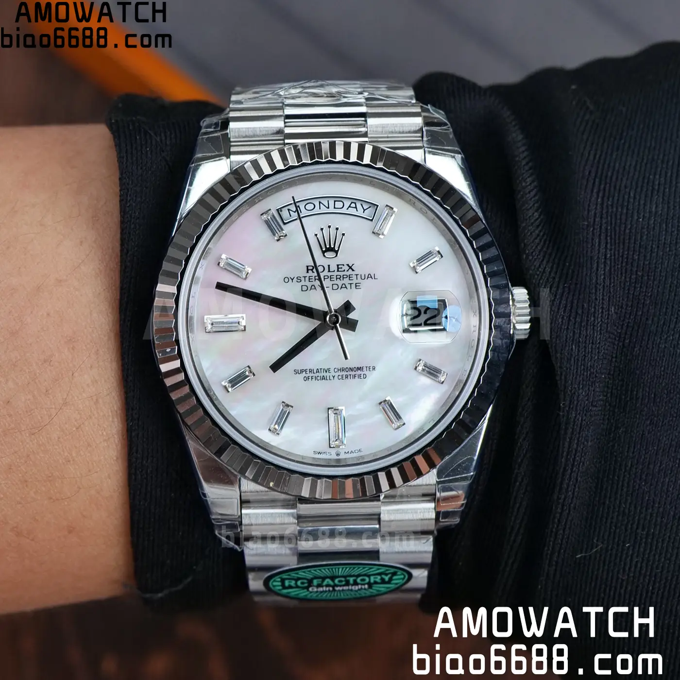 Rolex Day Date 40 SS 228236 RCF 1:1 Best Edition MOP Dial on President Bracelet VR3255 (211g) 89 dd2afc238ceb6f4 阿默表行AmoWatch