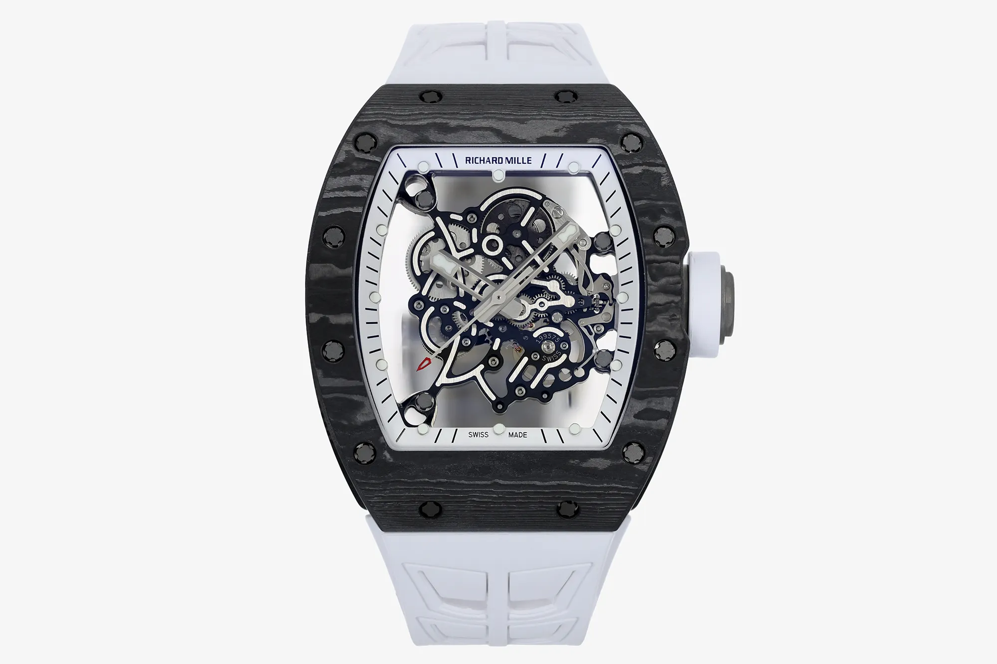RICHARD MILLE RM055 NTPT/Ti ZF 1:1 Best Edition White Bezel White Crown on Rubber Strap RMUL2 Super Clone V3 19 dd854097e465b76 AMO Watch
