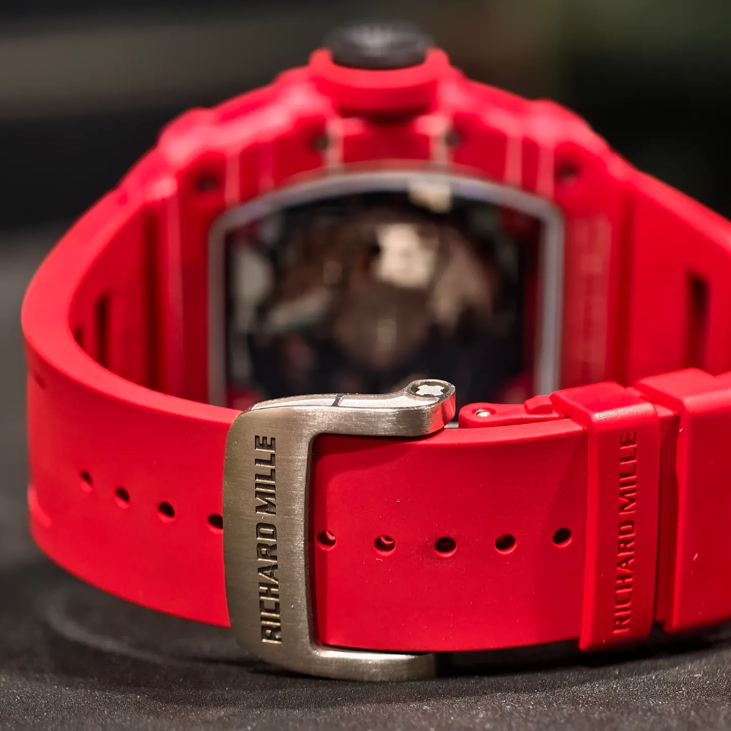 RICHARD MILLE RM35-02 Red NTPT Mille Studio 1:1 Best Edition on Red Rubber Strap RMUL1 Super Clone (Custom Case Set) 42 de1b4a716aef01f AMO Watch