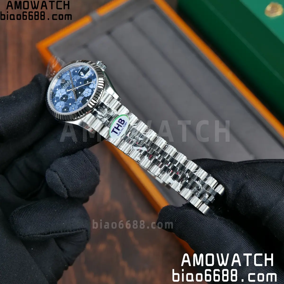 Rolex DateJust 31 278274 THBF 1:1 Best Edition 904L Steel Fluted Blue Floral Dial on SS Jubilee Bracelet HZ Cal.2236 61 e1445e221afc4d8 AMO Watch