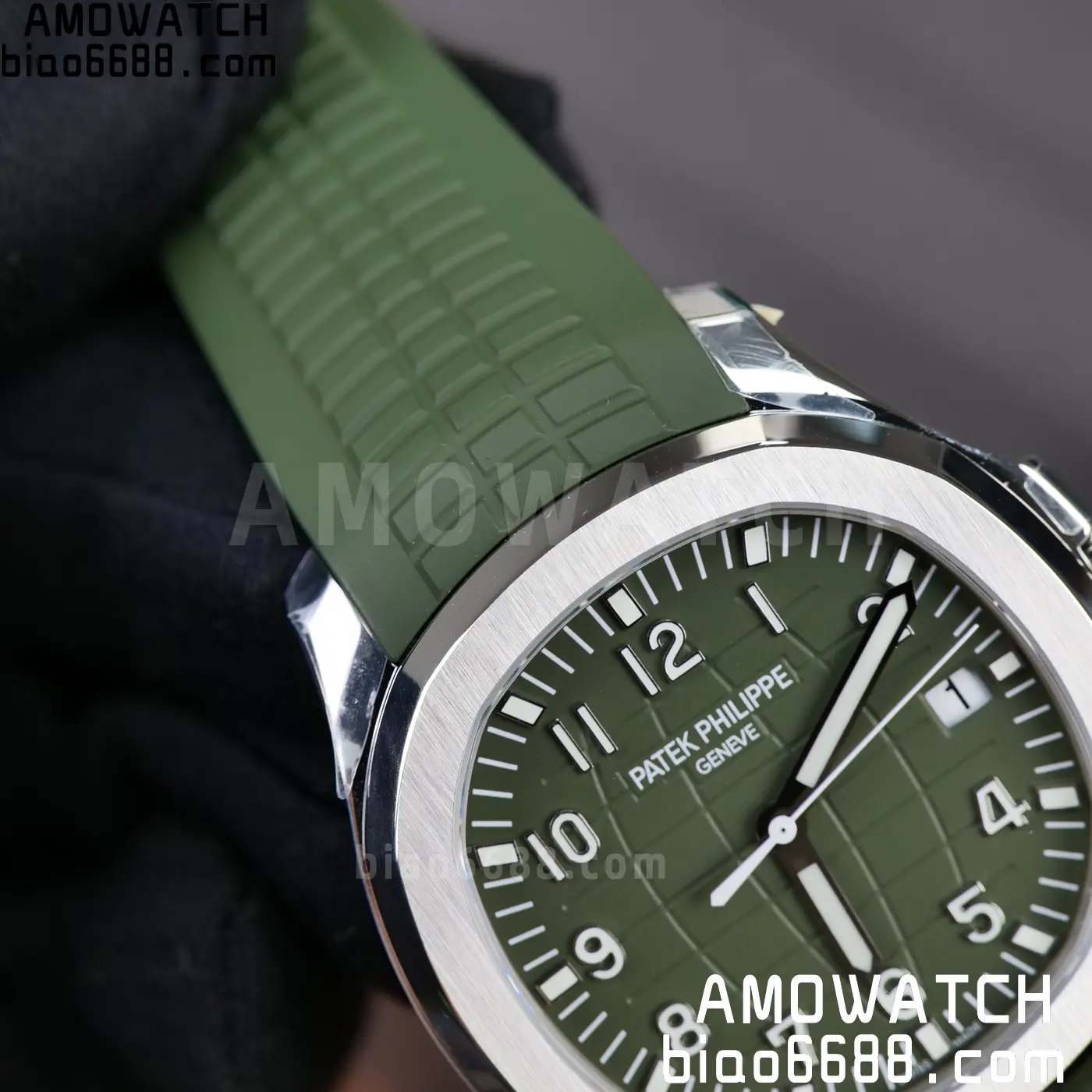 PP Aquanaut 5168G 42mm SS OMEF 1:1 Best Edition Green Dial on Green Rubber Strap DPB330 Weighted 135g 96 e6d0f19feb54cd5 AMO Watch