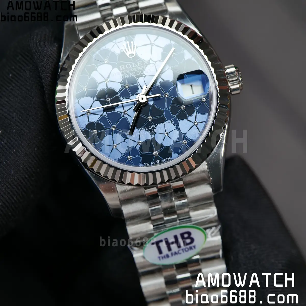 Rolex DateJust 31 278274 THBF 1:1 Best Edition 904L Steel Fluted Blue Floral Dial on SS Jubilee Bracelet HZ Cal.2236 70 e7c0c54e2807685 AMO Watch