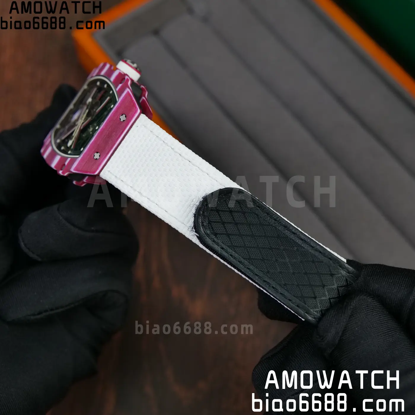 RICHARD MILLE RM67-02 Red NTPT Best Edition Qatar Dial on White Nylon strap CRMA7 Clone V10 100 e83f8a868a69307 AMO Watch