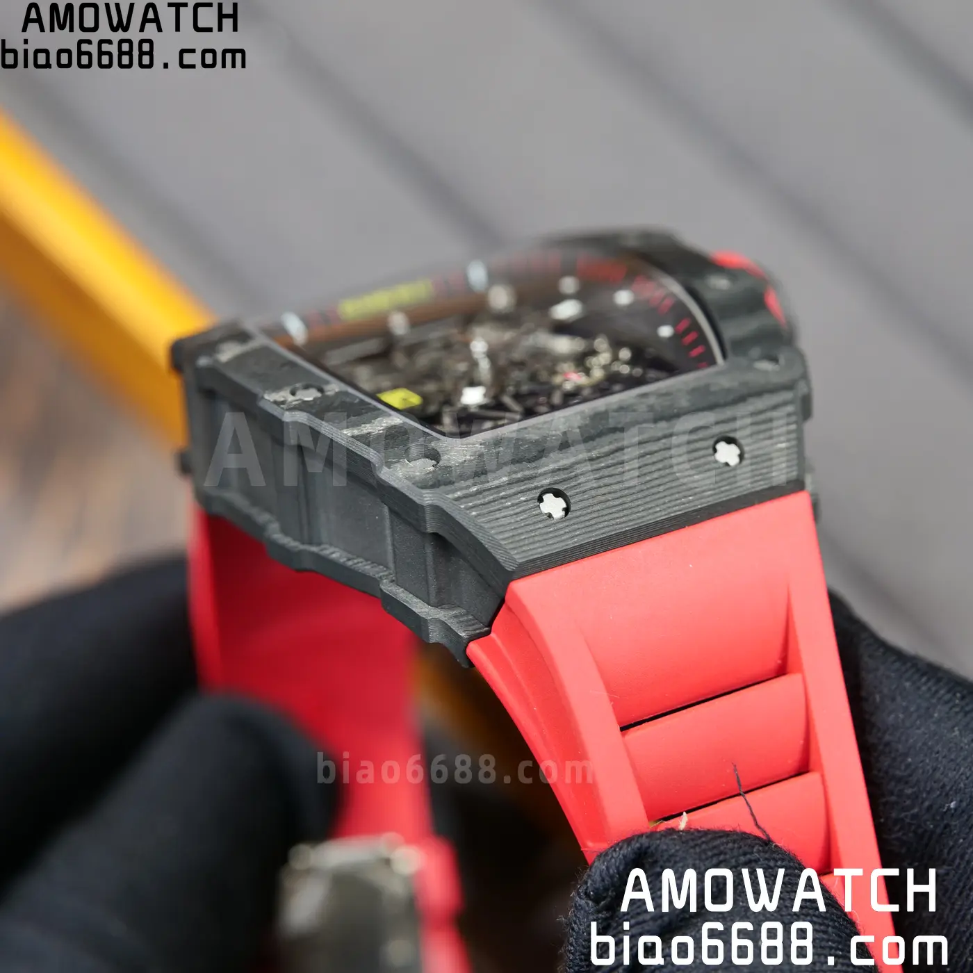 RICHARD MILLE RM35-02 NTPT Mille Studio 1:1 Best Edition on Red Rubber Strap RMUL1 Super Clone (Custom Case Set) 99 e9230d897221e1e AMO Watch