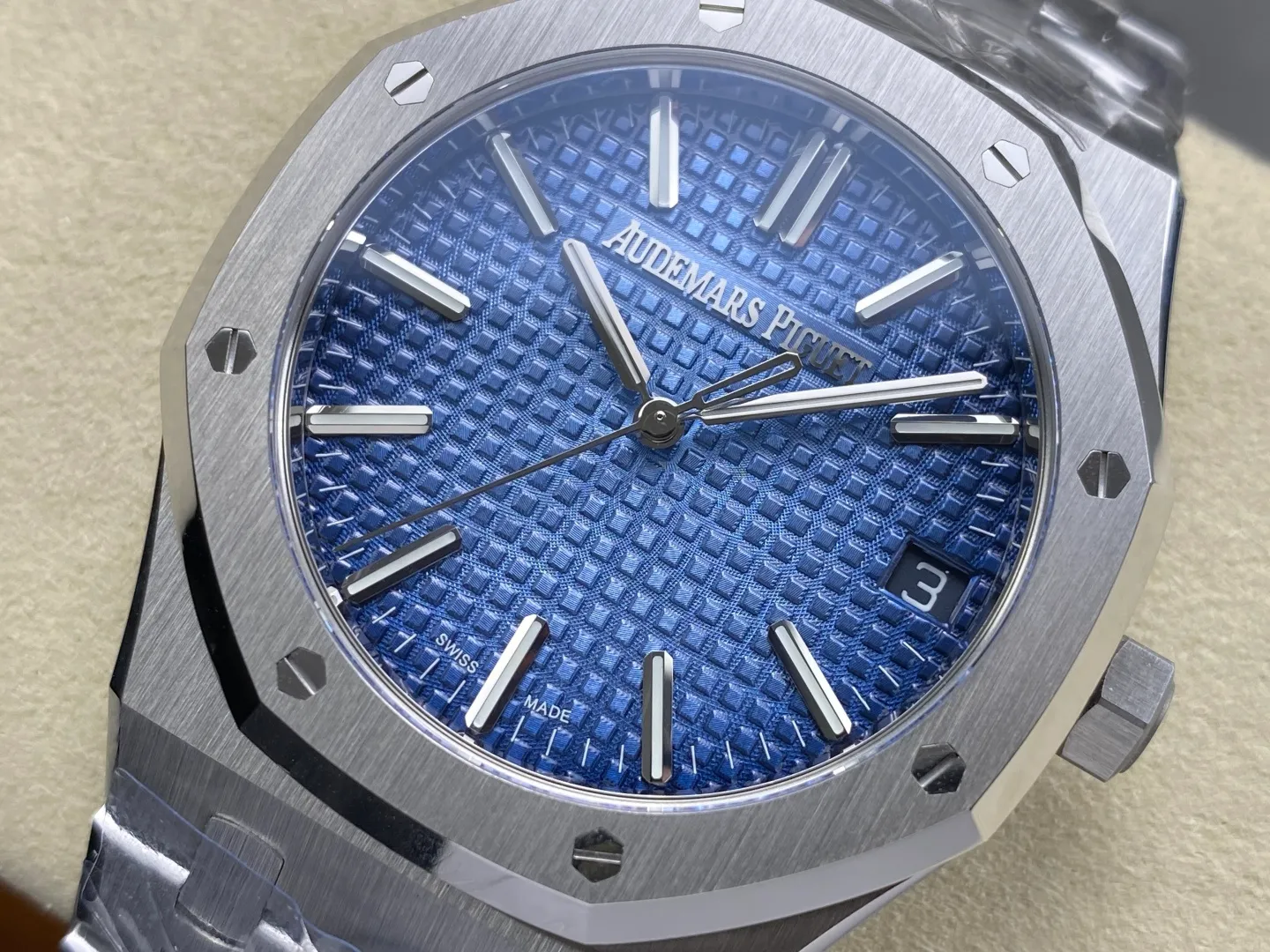 AP Royal Oak 41mm 15510 SS DDF 1:1 Best Edition Ice Blue Dial on SS Bracelet DD4302 Super Clone (Weighted) 176g 32 ec7dac05cdd68da AMO Watch